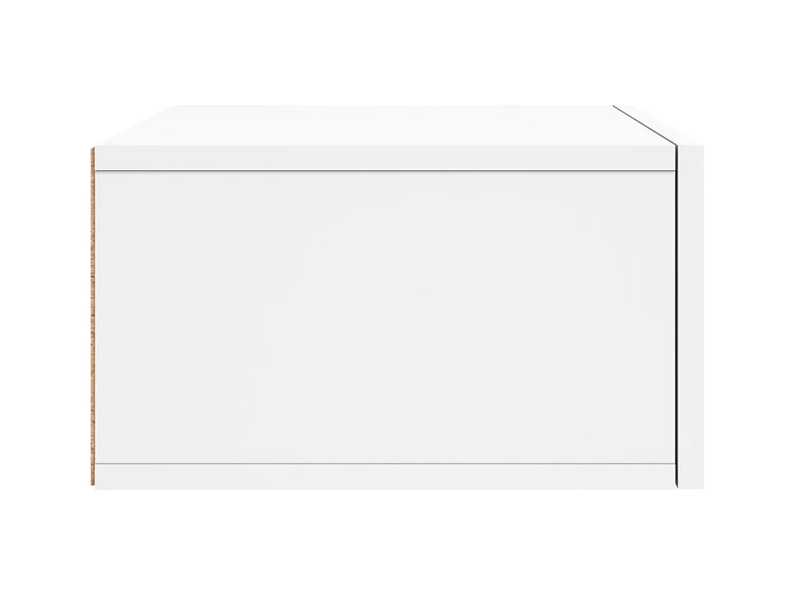 Brackettville  Table de chevet murale blanc 35x35x20 cm