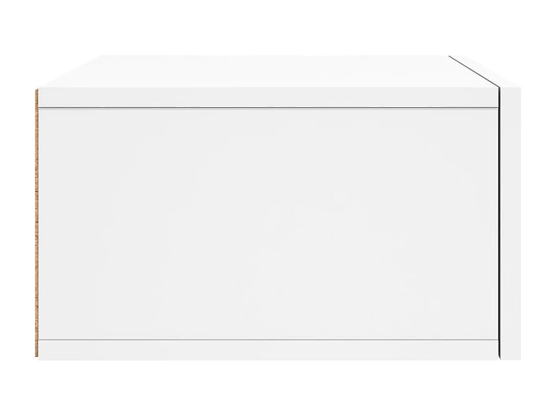 Brackettville  Table de chevet murale blanc 35x35x20 cm