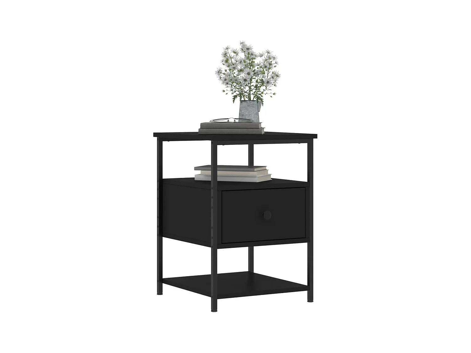 Lysli  Tables de chevet 2 pcs noir 40x42x56 cm bois d’ingénierie