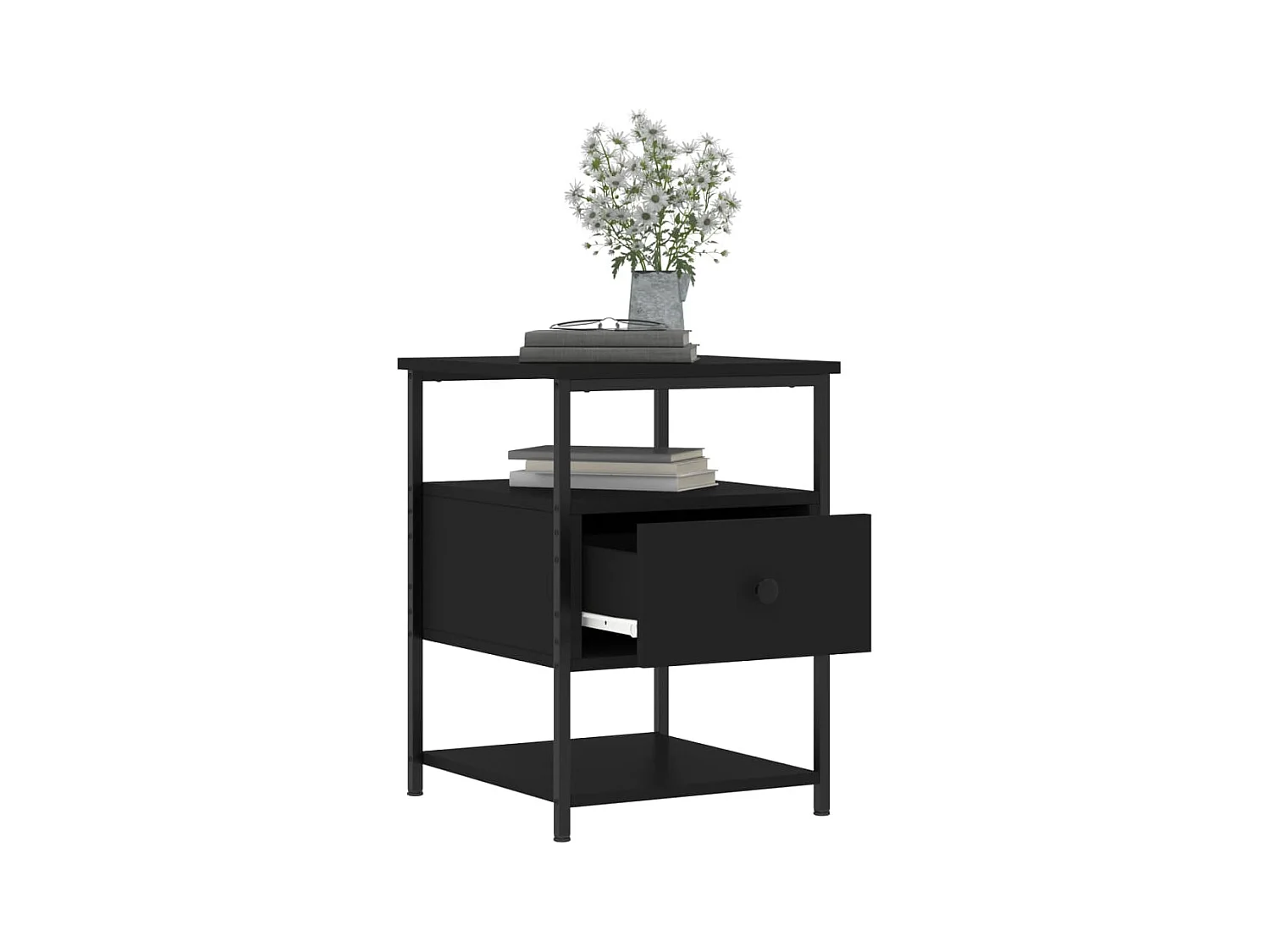 Lysli  Tables de chevet 2 pcs noir 40x42x56 cm bois d’ingénierie