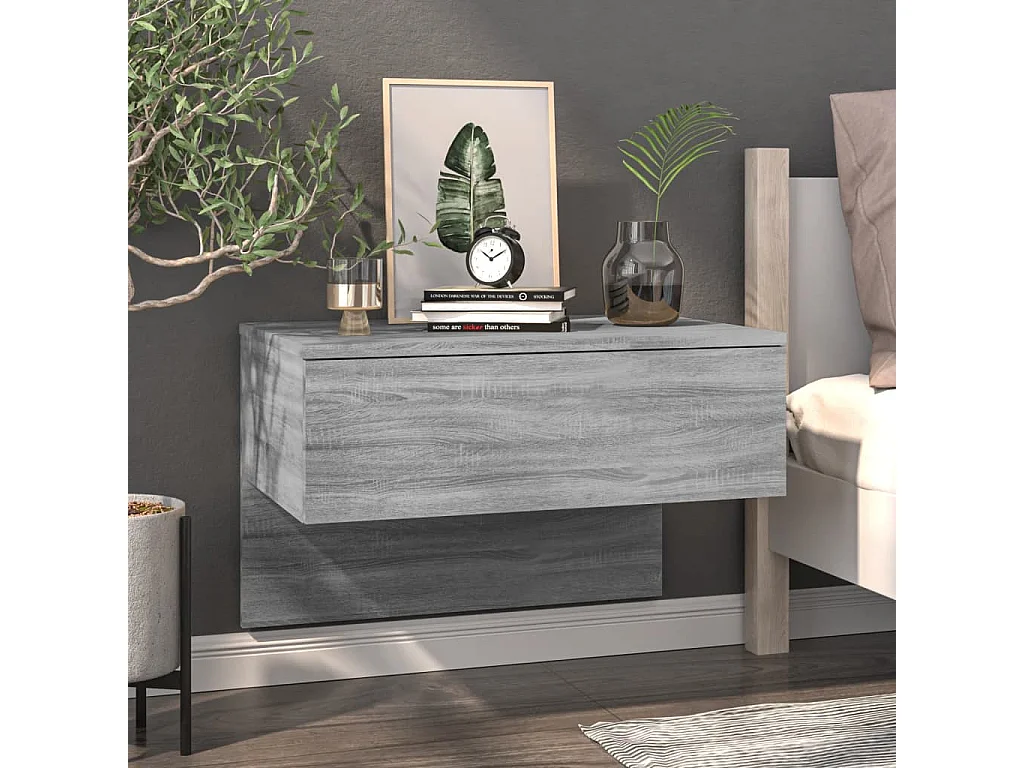 San Jose  Comodino a Muro Grigio Sonoma