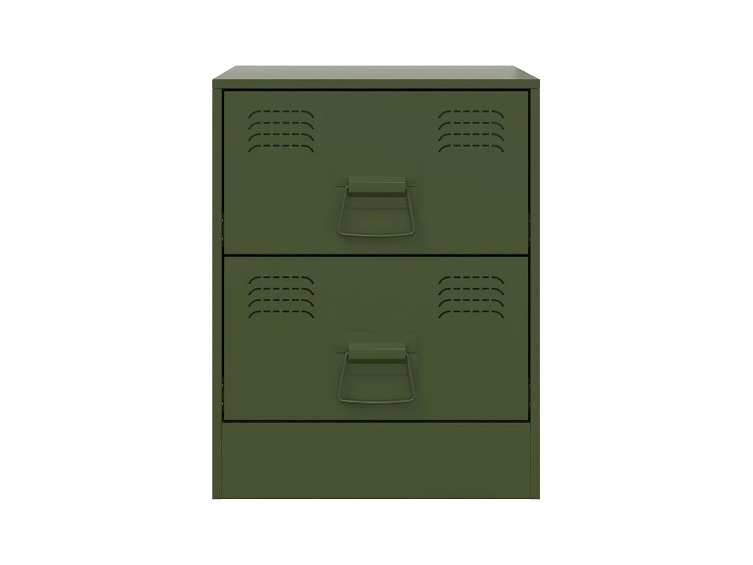 Groton  Tables de chevet 2 pcs vert 34,5x39x44 cm acier