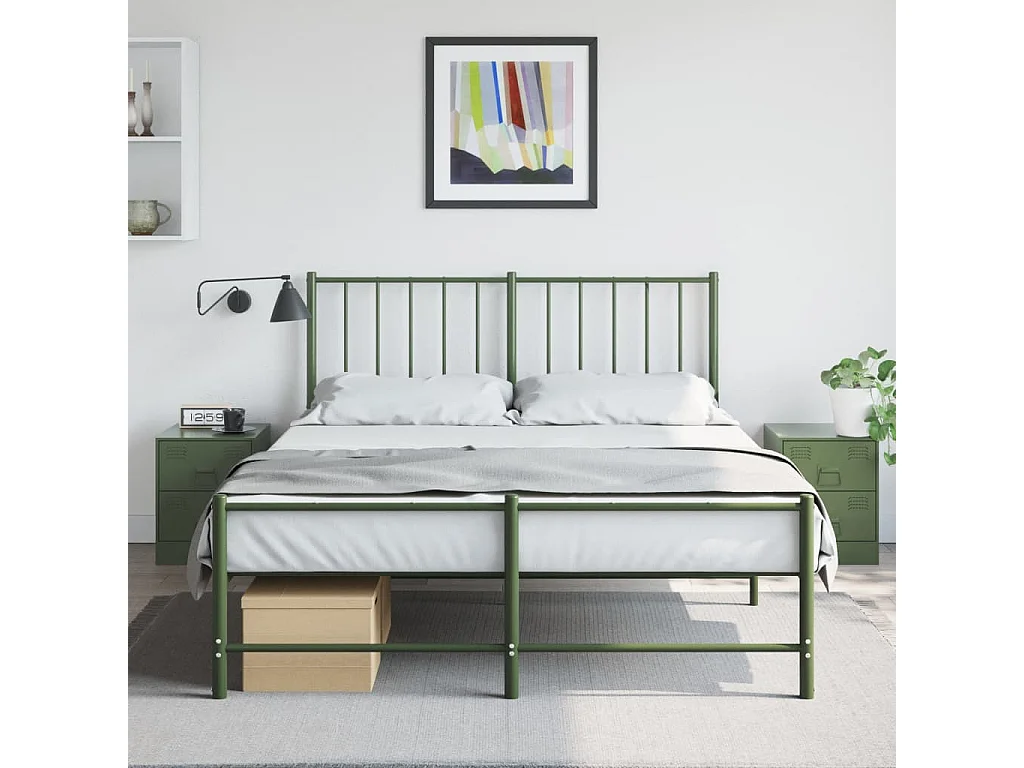 Groton  Tables de chevet 2 pcs vert 34,5x39x44 cm acier