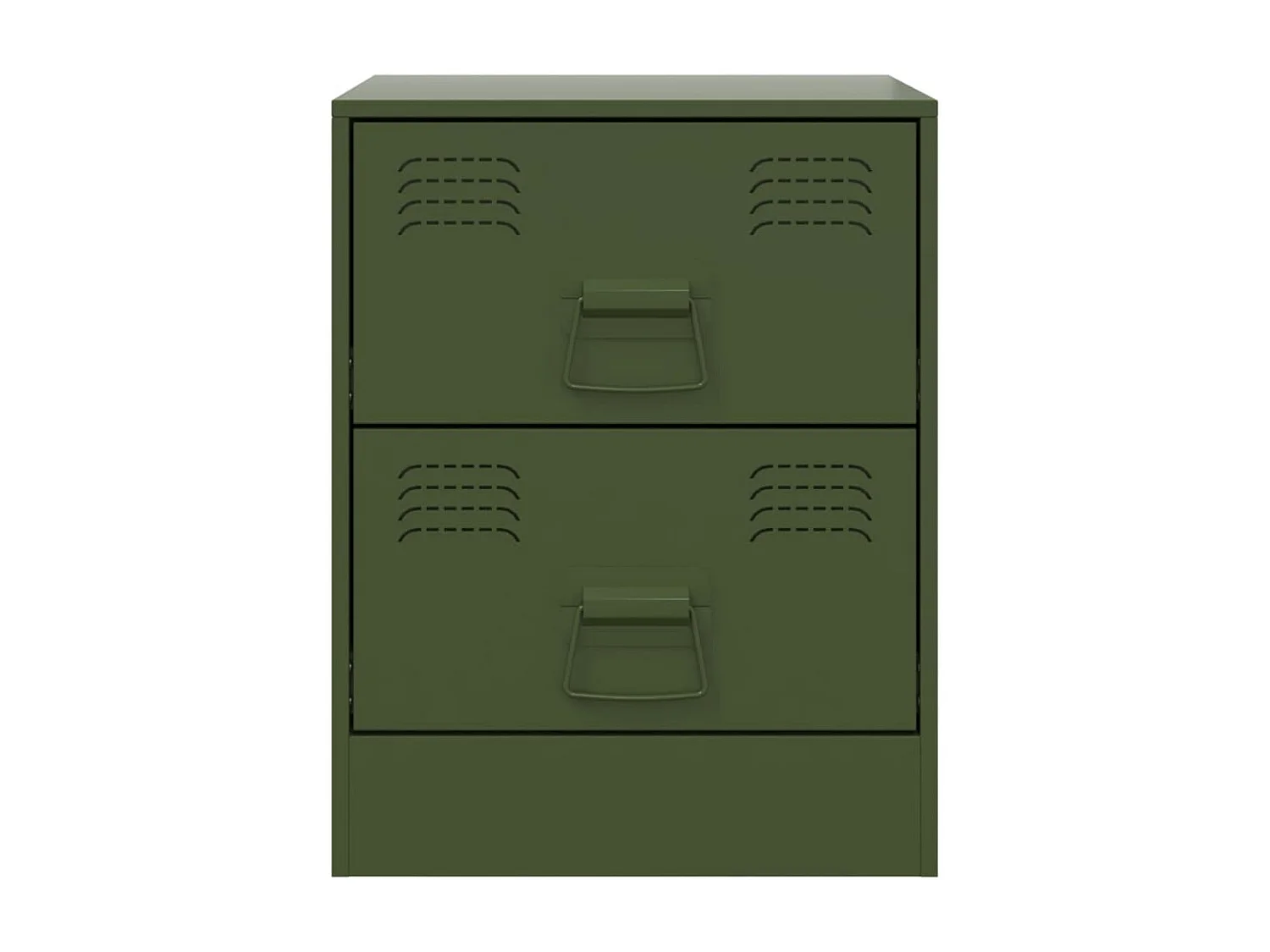 Groton  Tables de chevet 2 pcs vert 34,5x39x44 cm acier