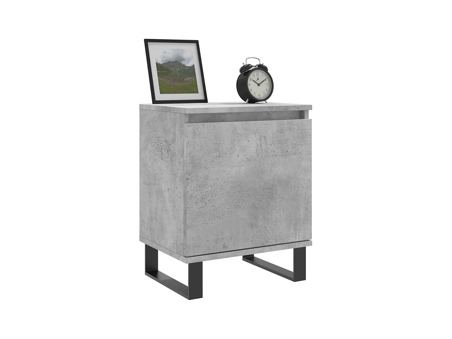 Cydor  Tables de chevet 2 pcs gris béton 40x30x50 cm bois d'ingénierie