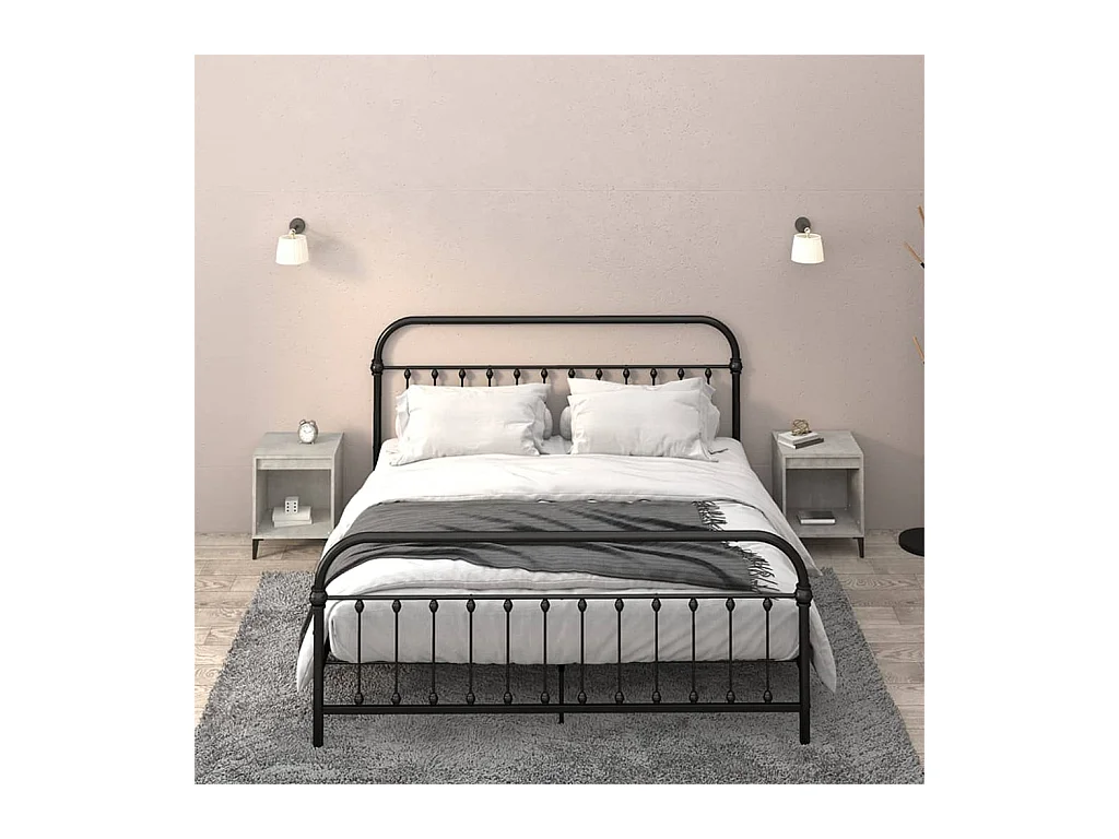 Hartford  Tables de chevet 2 pcs Gris béton 40x35x50 cm