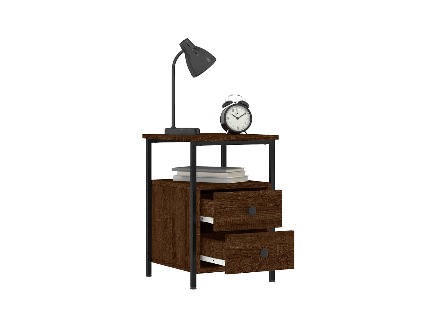 Winter Springs  Tables de chevet 2pcs chêne marron 34x35,5x50cm bois ingénierie