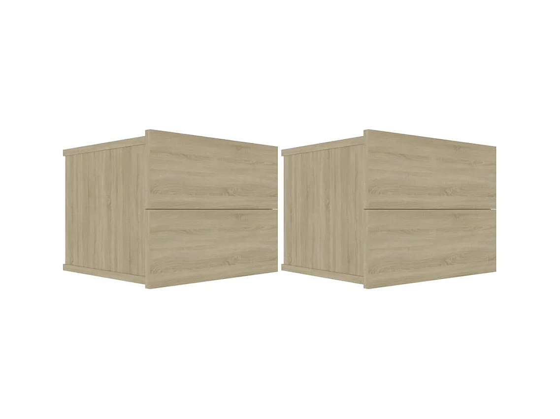 Ylöjärvi  Tables de chevet 2 pcs Chêne sonoma 40x30x30 cm Bois ingénierie