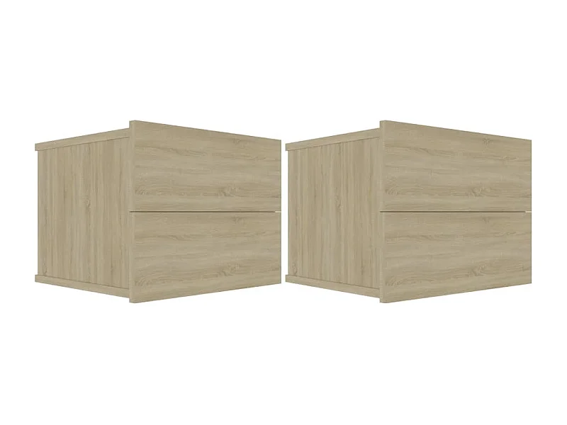 Ylöjärvi  Tables de chevet 2 pcs Chêne sonoma 40x30x30 cm Bois ingénierie