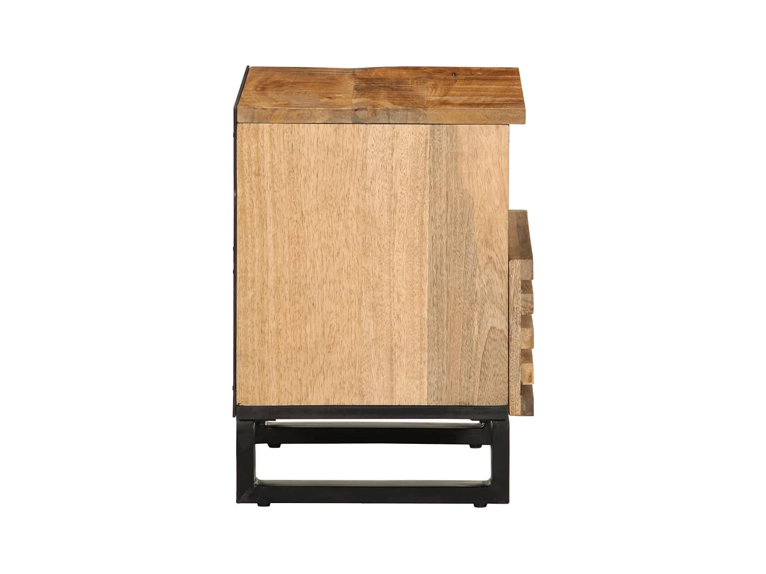 Murdin  Tables de chevet 2 pcs 40x34x46 cm bois massif de manguier brut