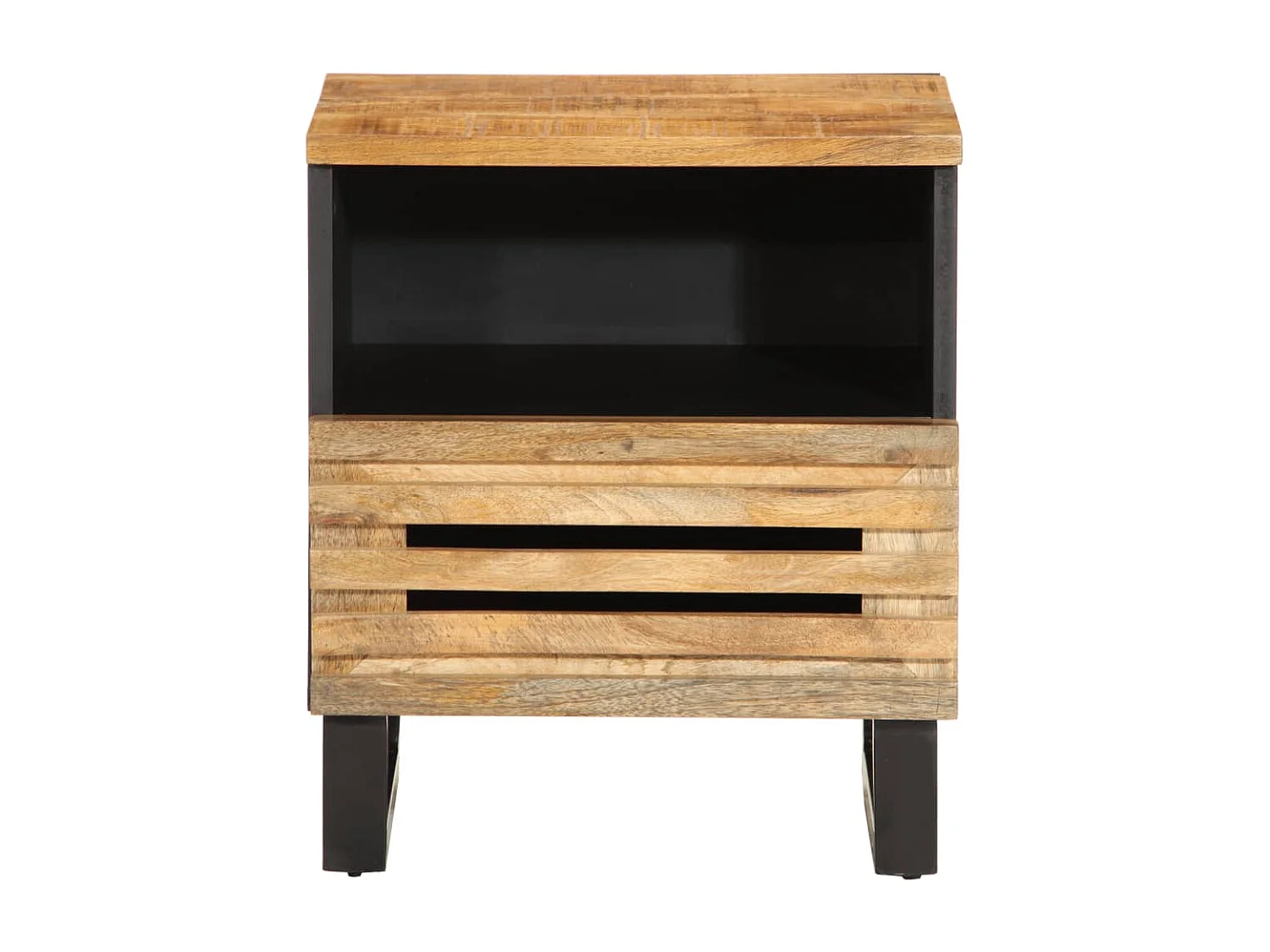 Murdin  Comodini 2pz 40x34x46 cm in Legno Massello di Mango