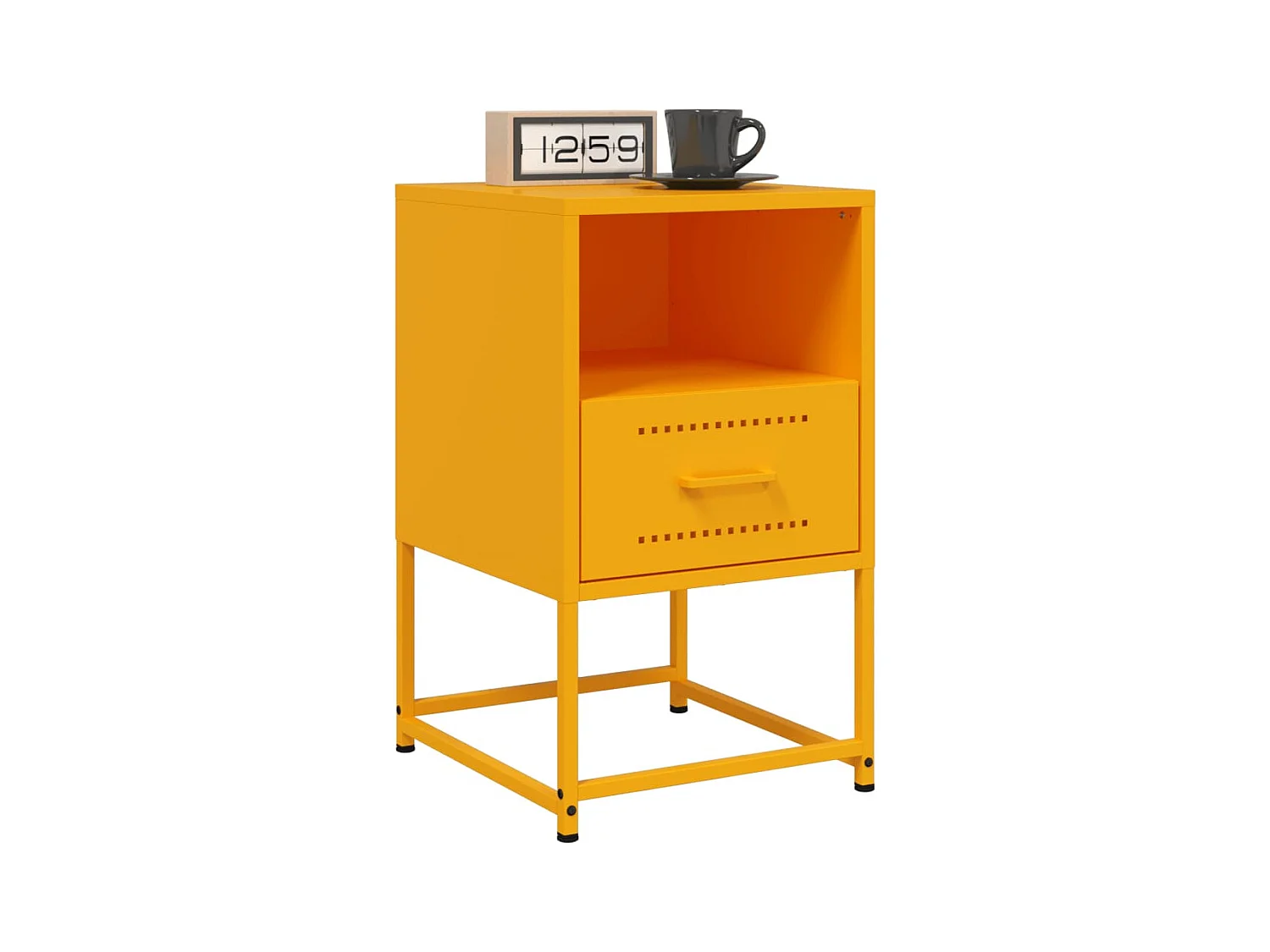 Inanna  Tables de chevet 2 pcs jaune moutarde 36x39x60,5 cm acier