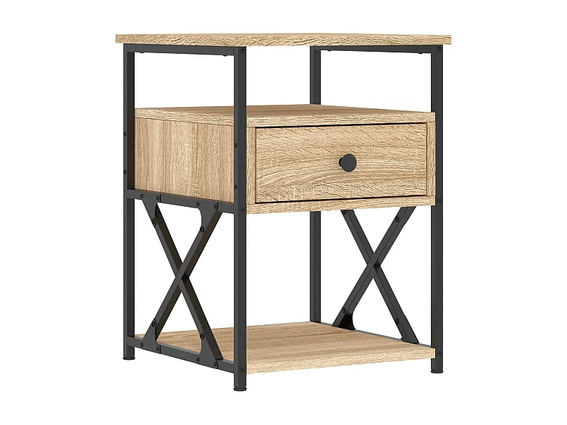 Eufaula  Mesita de noche madera de ingeniería roble Sonoma 40x42x55 cm