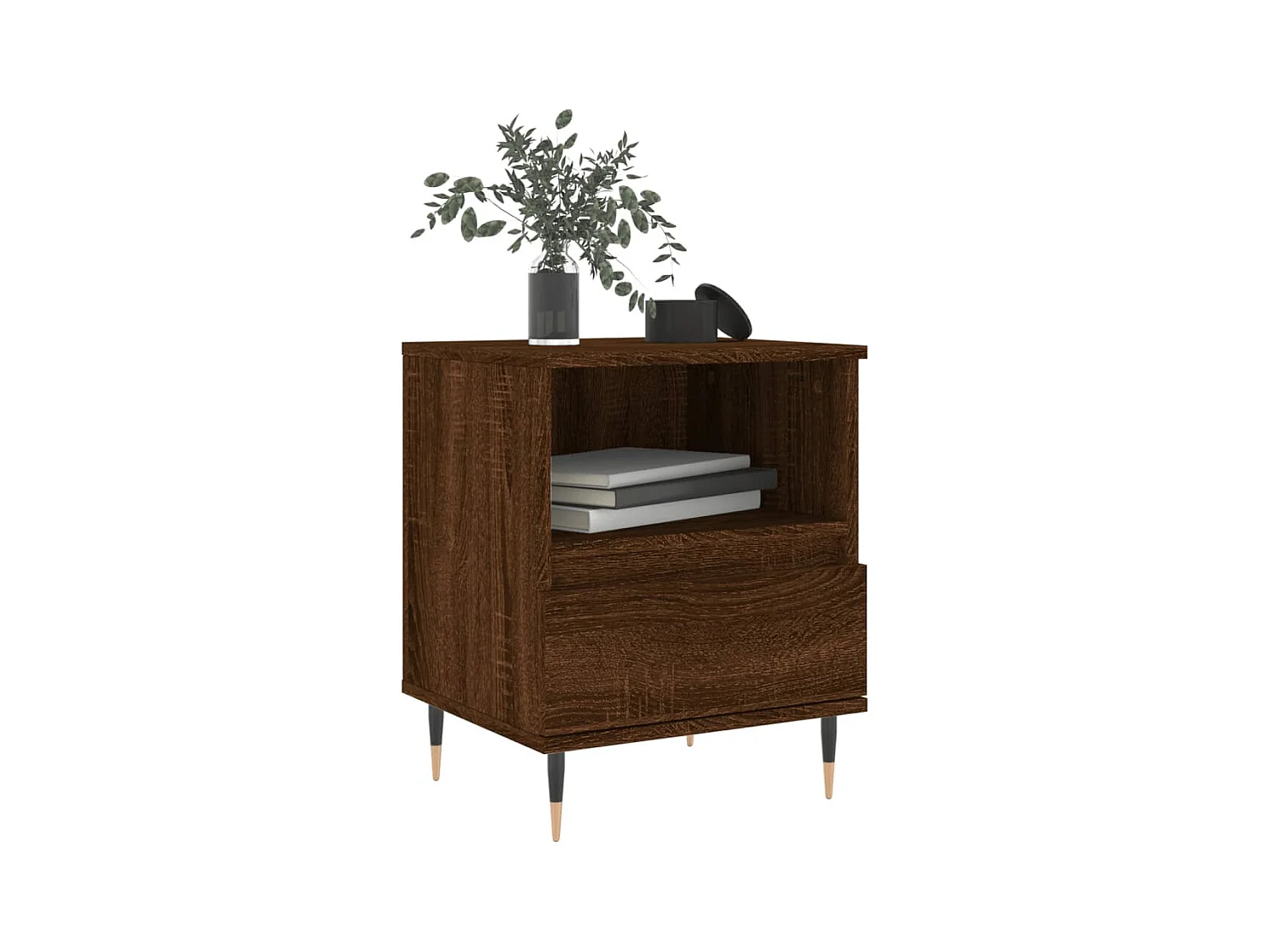 Blandon  Tables de chevet 2 pcs chêne marron 40x35x50 cm bois ingénierie