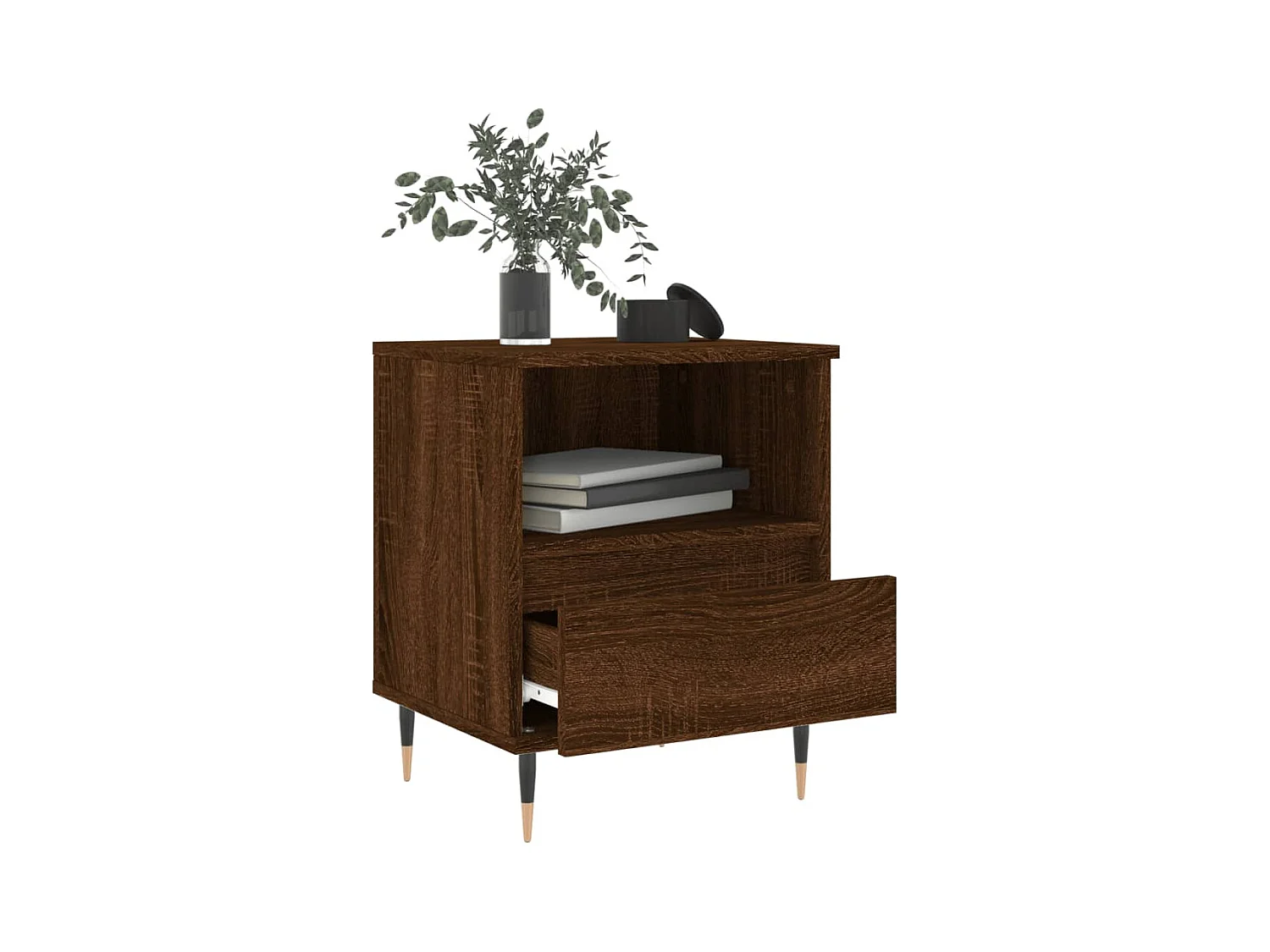 Blandon  Tables de chevet 2 pcs chêne marron 40x35x50 cm bois ingénierie