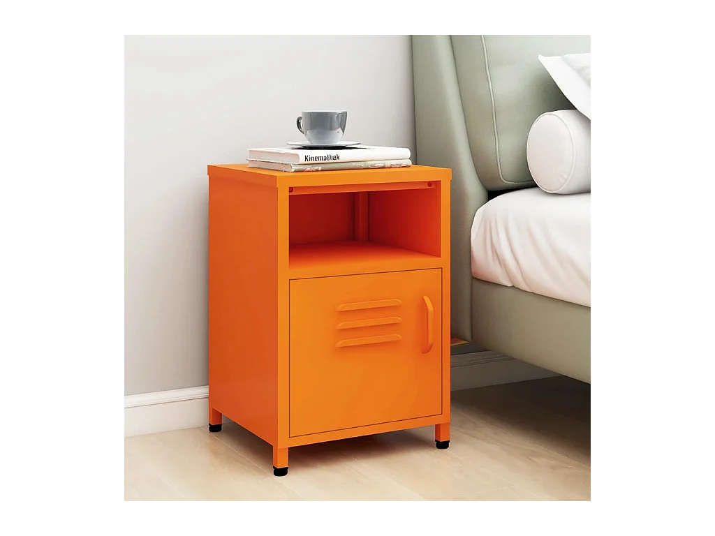 Sylora  Nachttisch Orange 35x35x51 cm Stahl