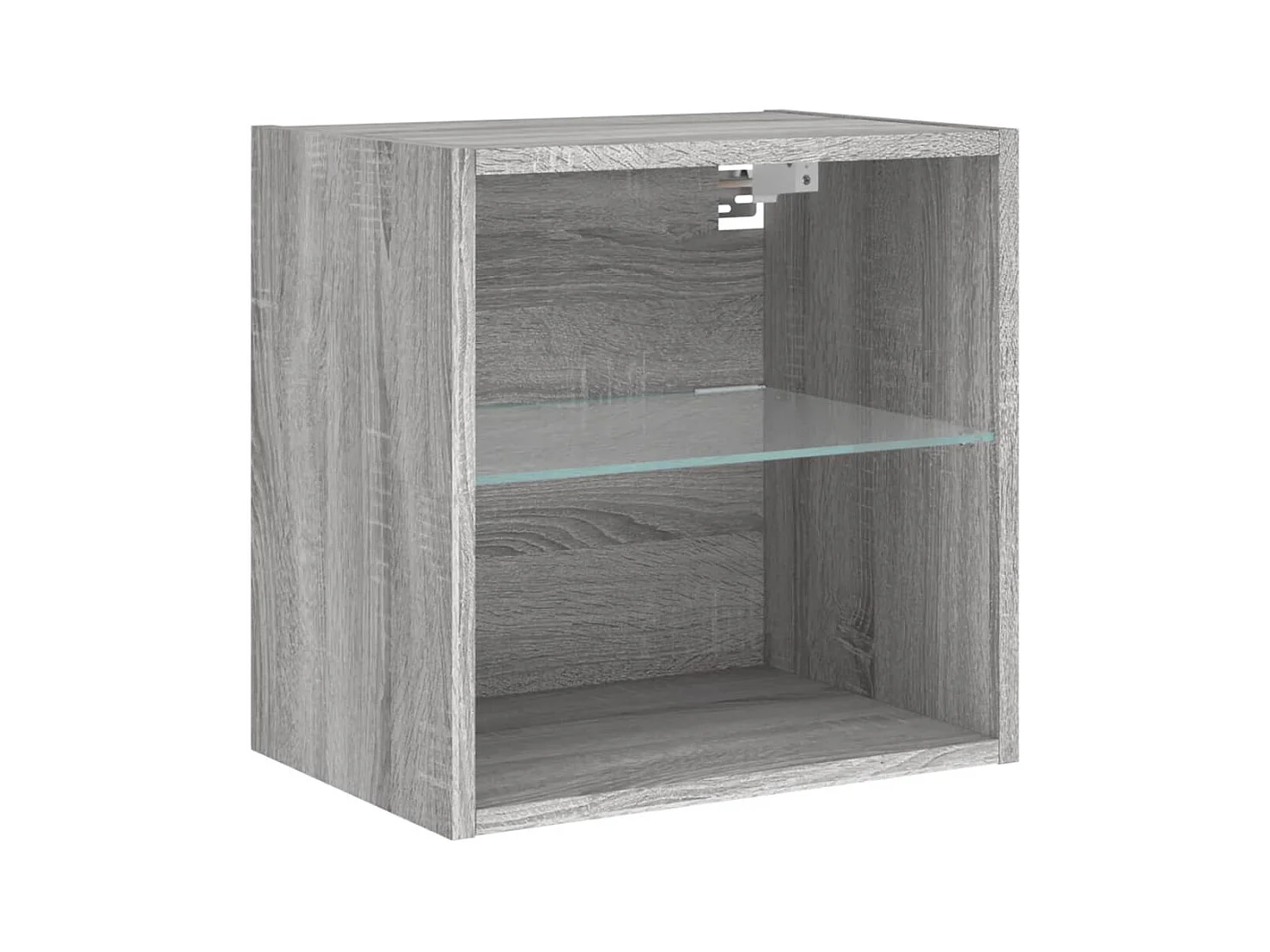 Hans  Table de chevet murale avec lumières LED sonoma gris