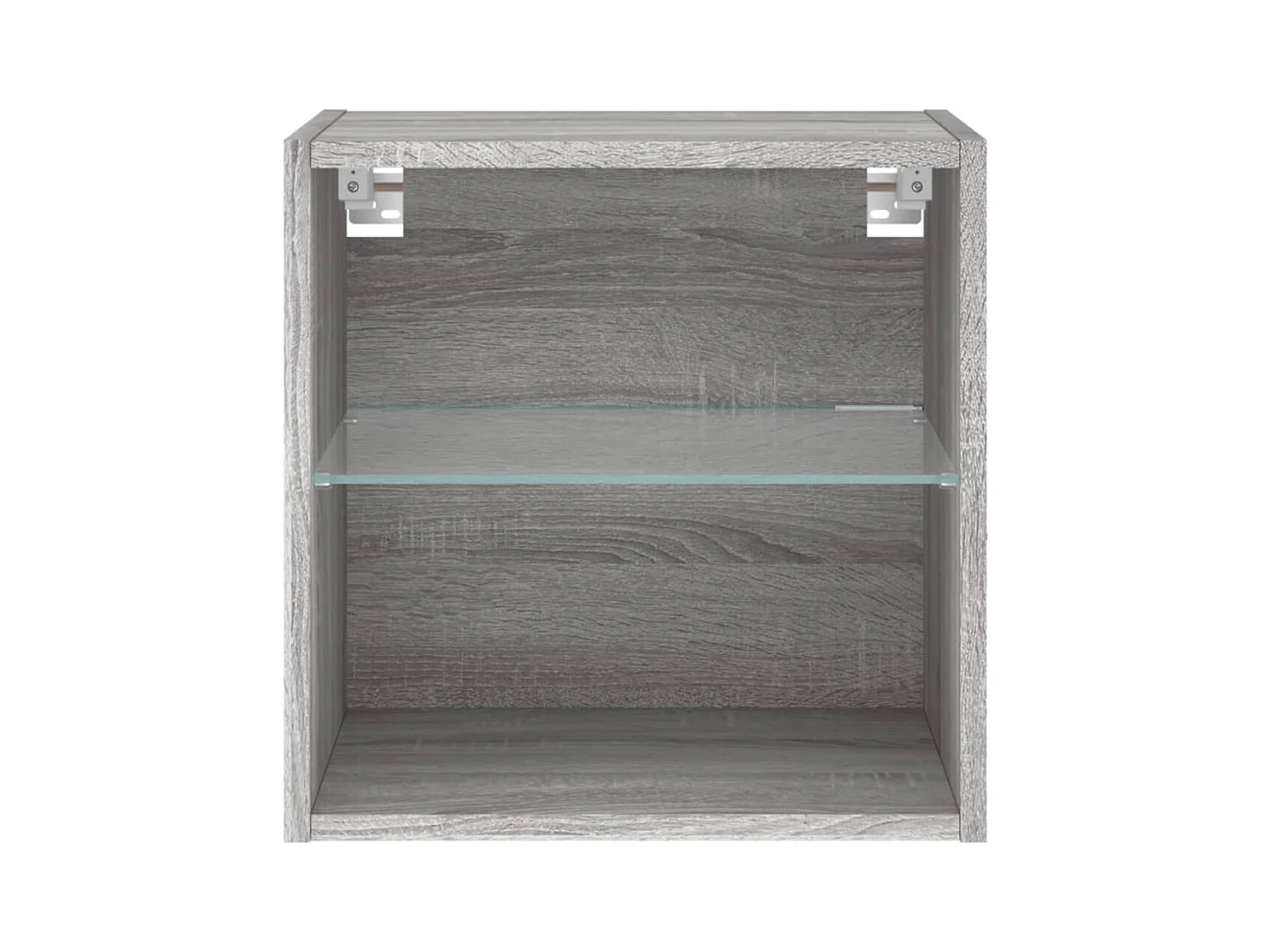 Hans  Table de chevet murale avec lumières LED sonoma gris