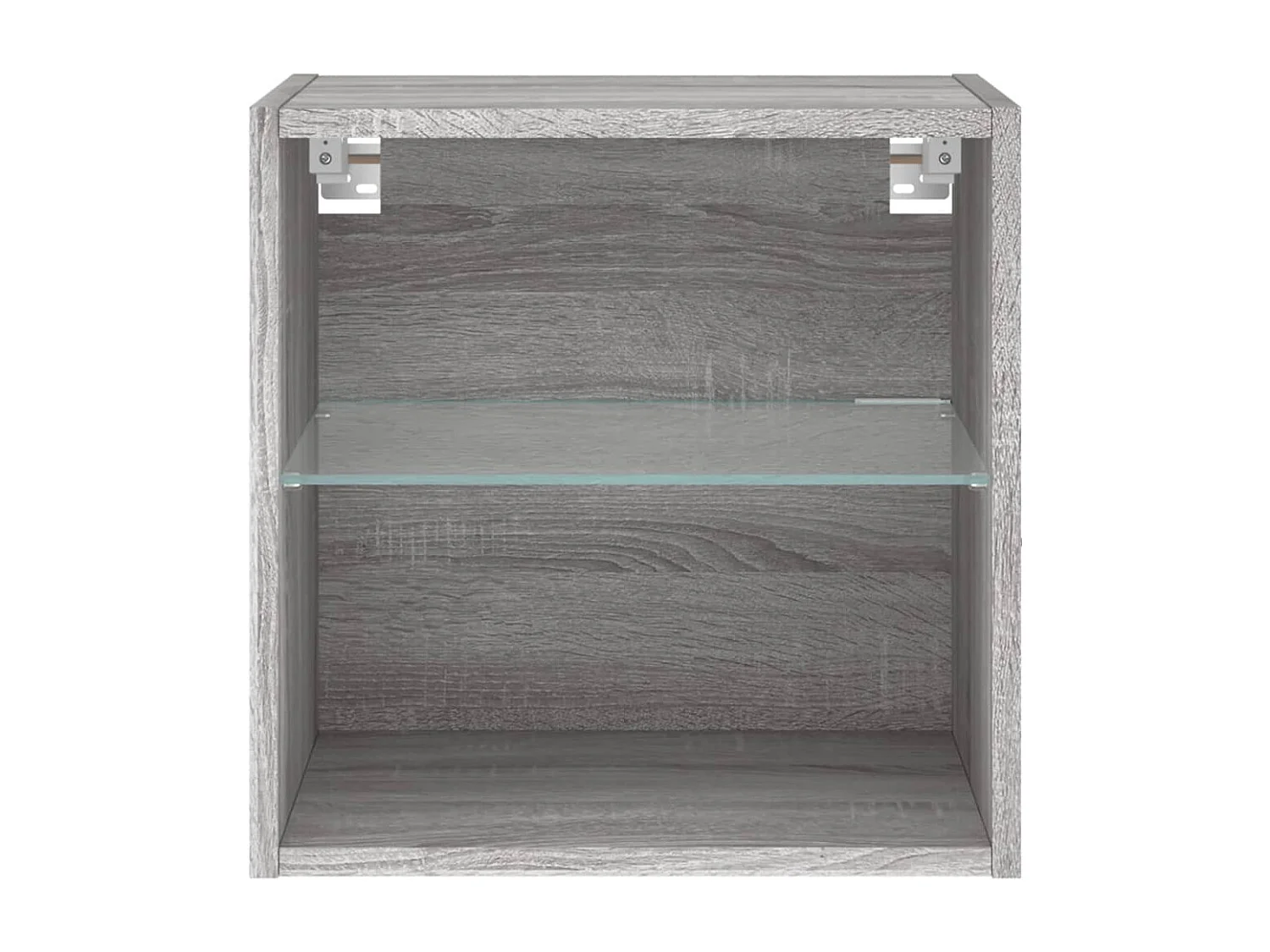 Hans  Table de chevet murale avec lumières LED sonoma gris