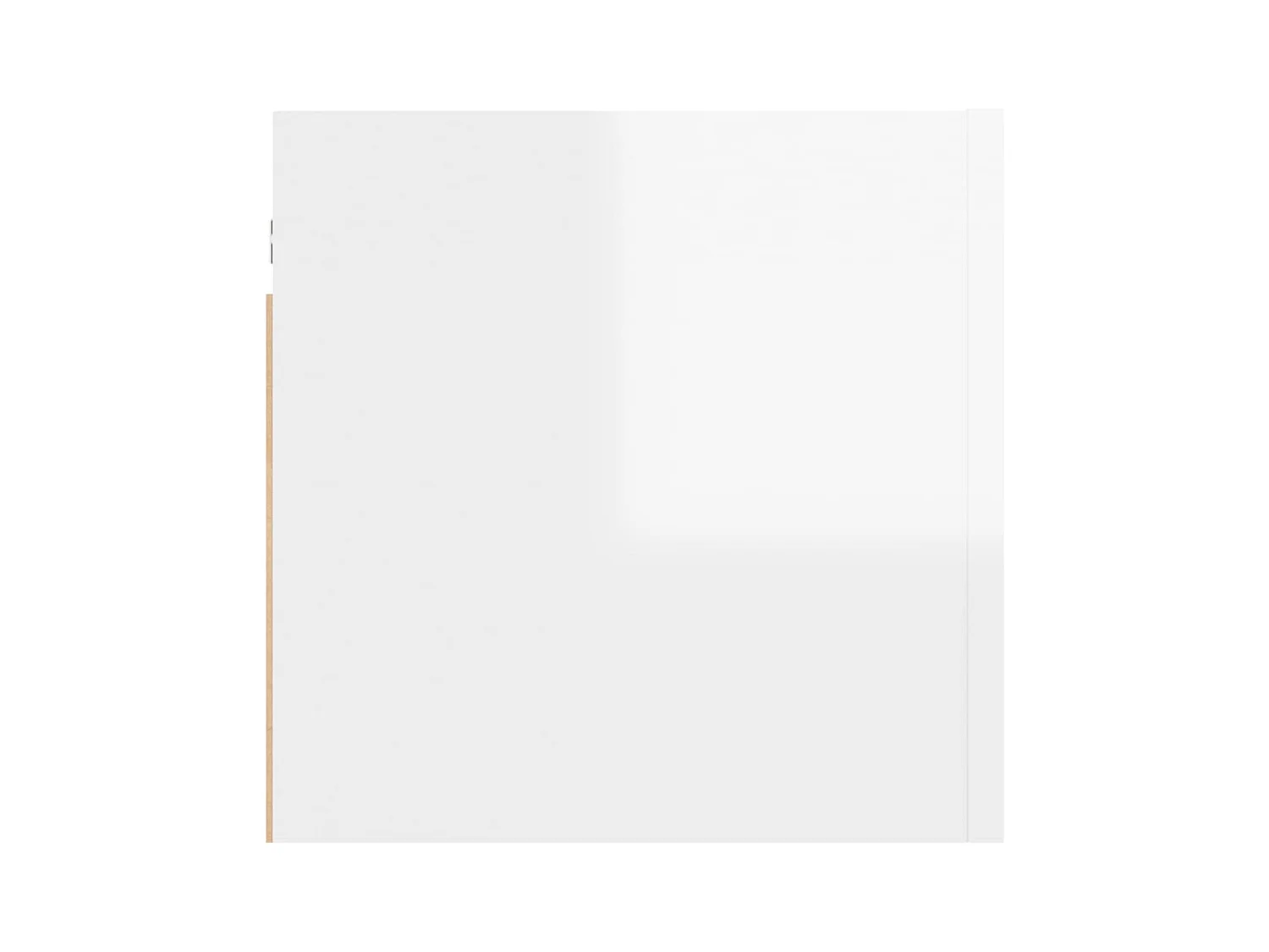 Tarpon Springs  Comodino Bianco Lucido 30,5x30x30 cm in Truciolato