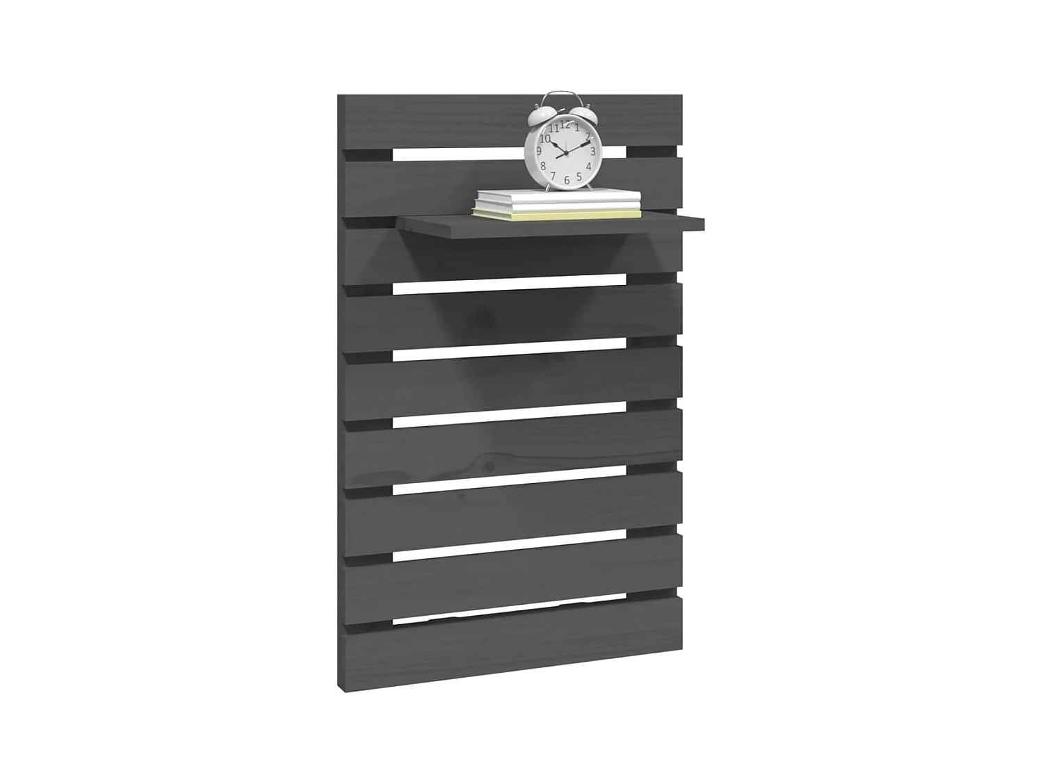 Abdeslam  Étagères de chevet murales 2 pcs Gris Bois de pin massif