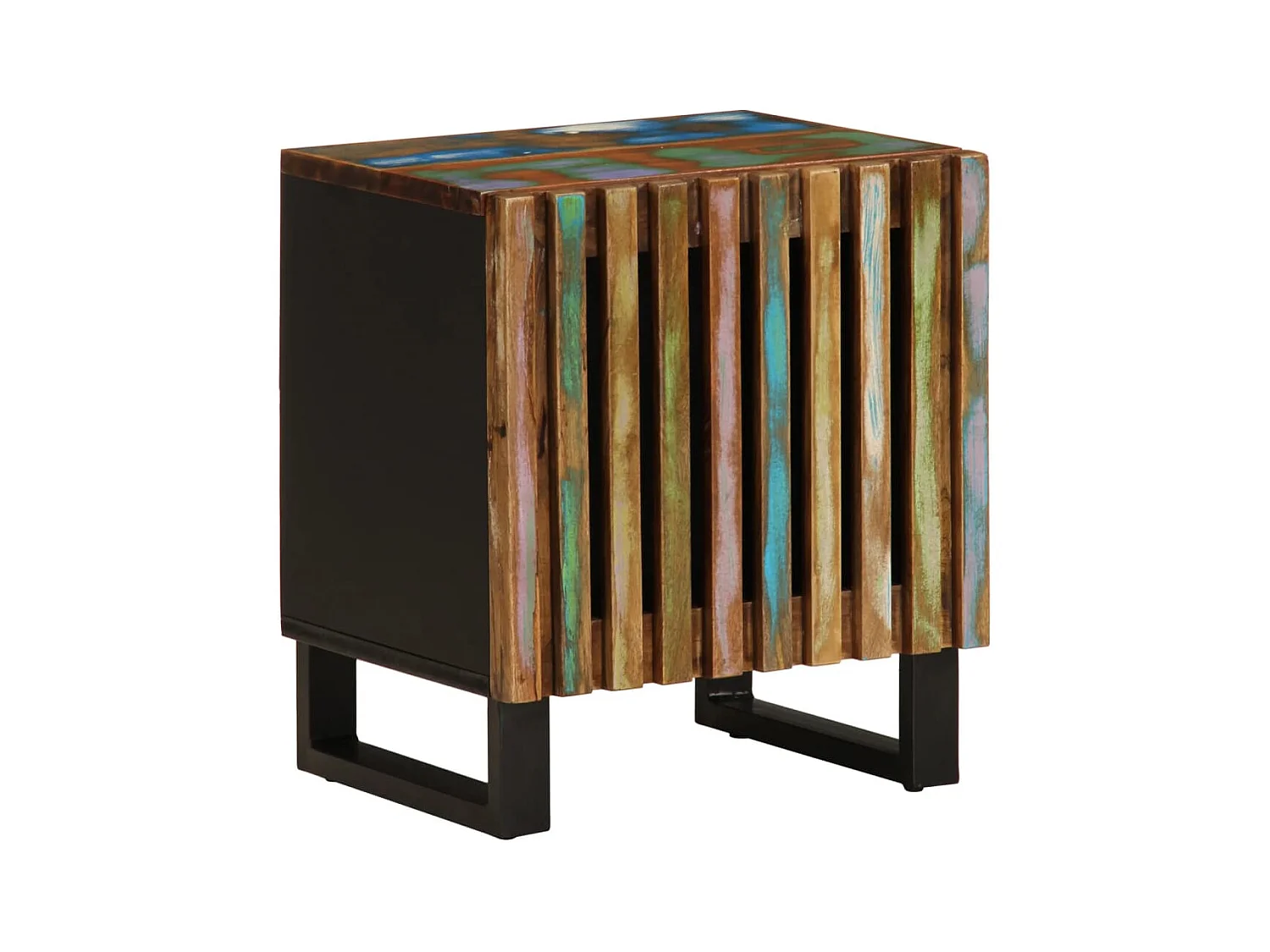 Bryral  Tables de chevet 2 pcs 40x34x46 cm bois massif de récupération