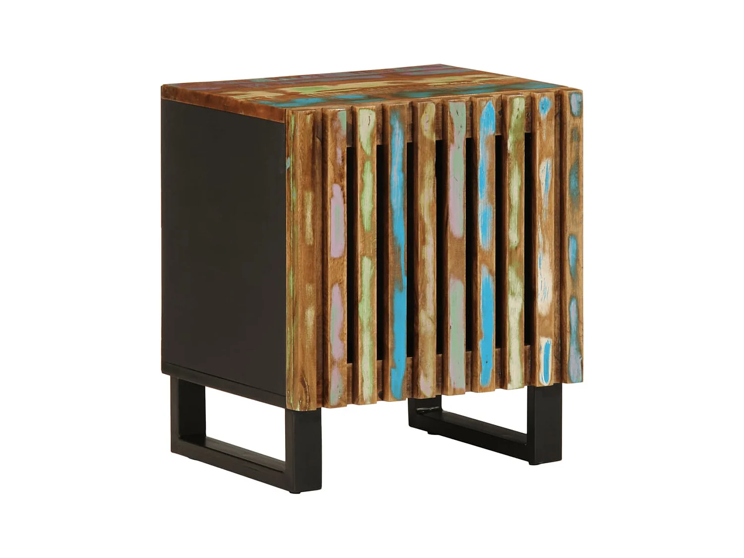 Bryral  Tables de chevet 2 pcs 40x34x46 cm bois massif de récupération