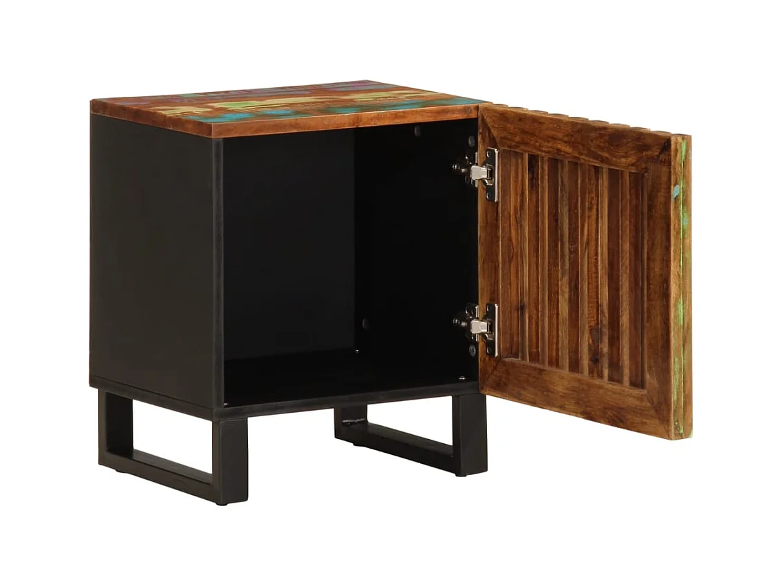 Bryral  Tables de chevet 2 pcs 40x34x46 cm bois massif de récupération