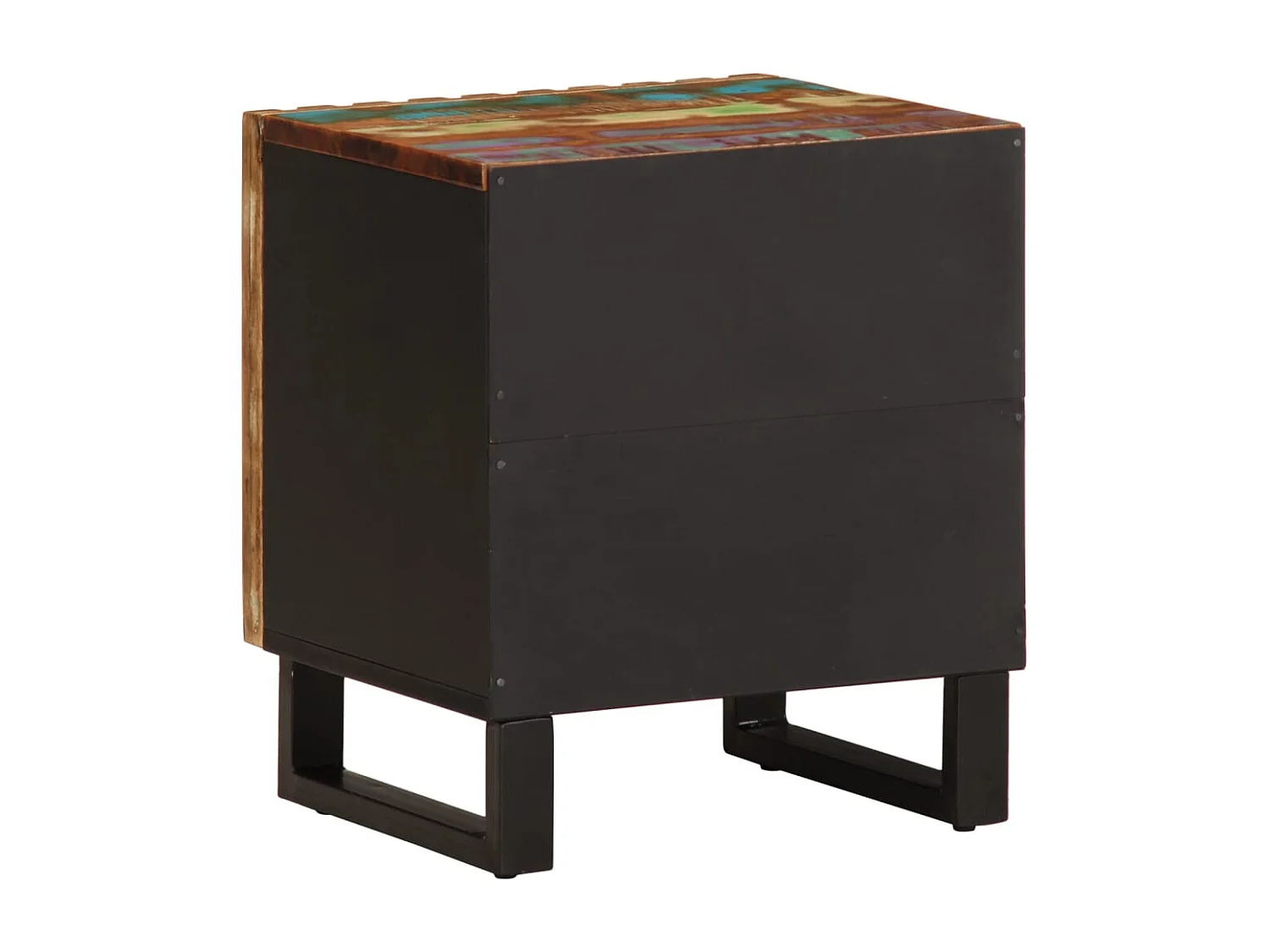 Bryral  Tables de chevet 2 pcs 40x34x46 cm bois massif de récupération