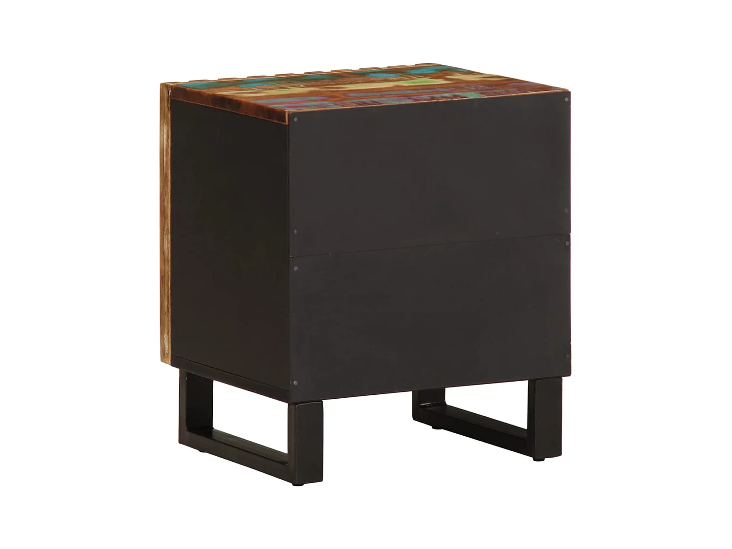 Bryral  Tables de chevet 2 pcs 40x34x46 cm bois massif de récupération