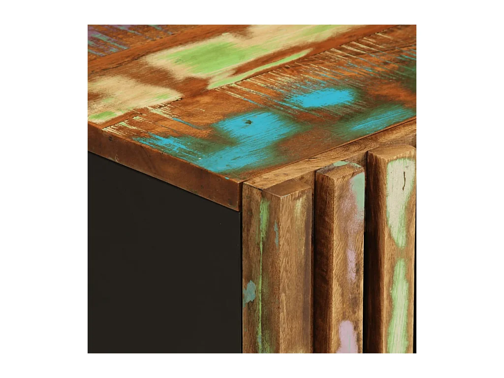 Bryral  Tables de chevet 2 pcs 40x34x46 cm bois massif de récupération