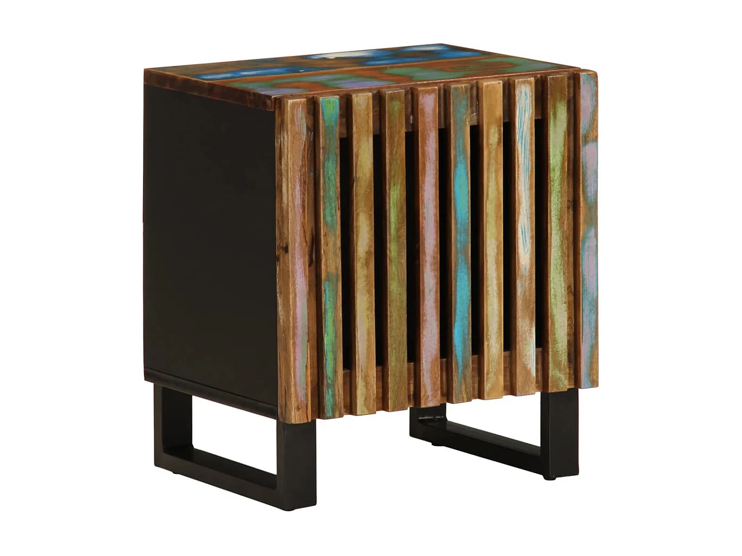 Bryral  Tables de chevet 2 pcs 40x34x46 cm bois massif de récupération