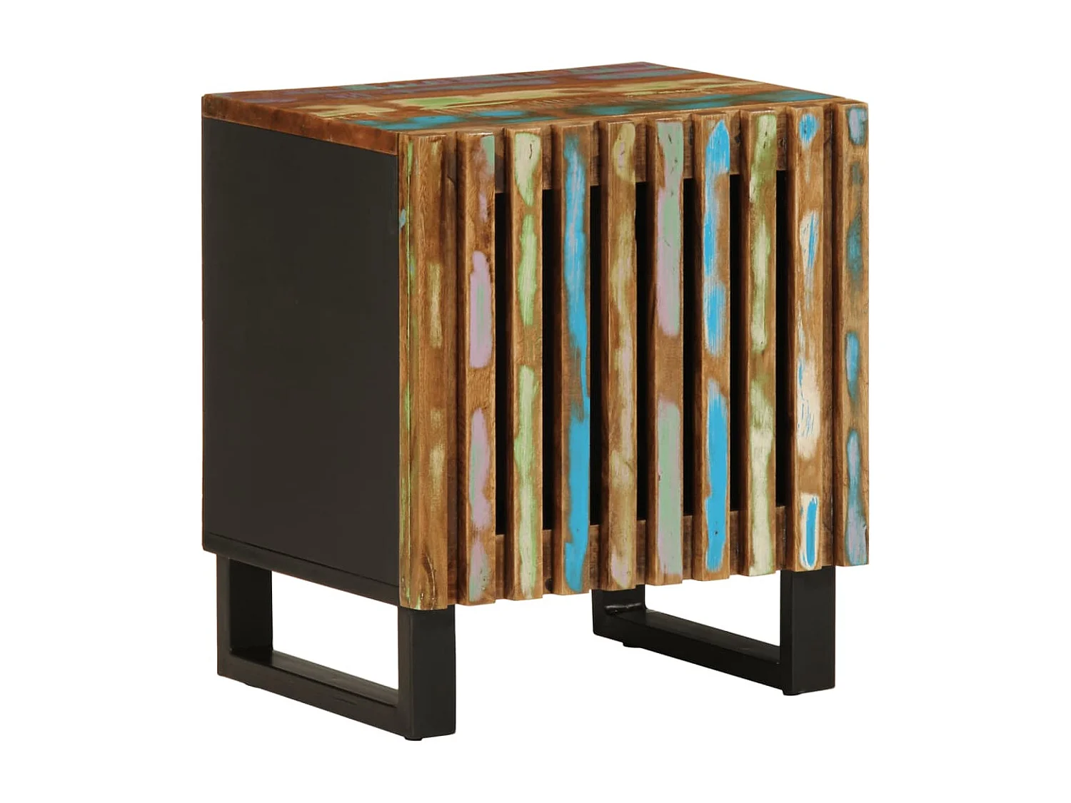 Bryral  Tables de chevet 2 pcs 40x34x46 cm bois massif de récupération