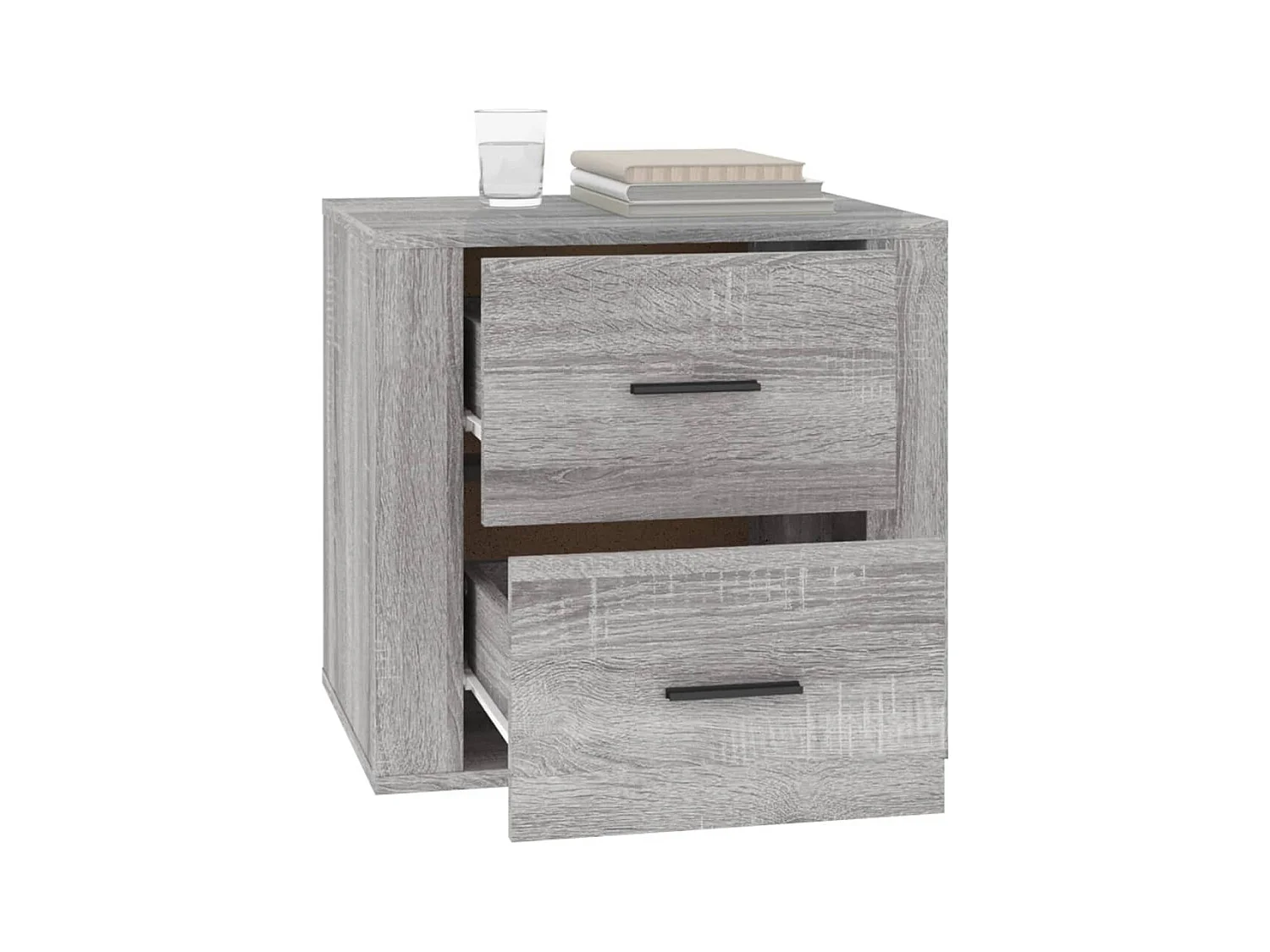 Melinda  Table de chevet Sonoma gris 50x39x47 cm