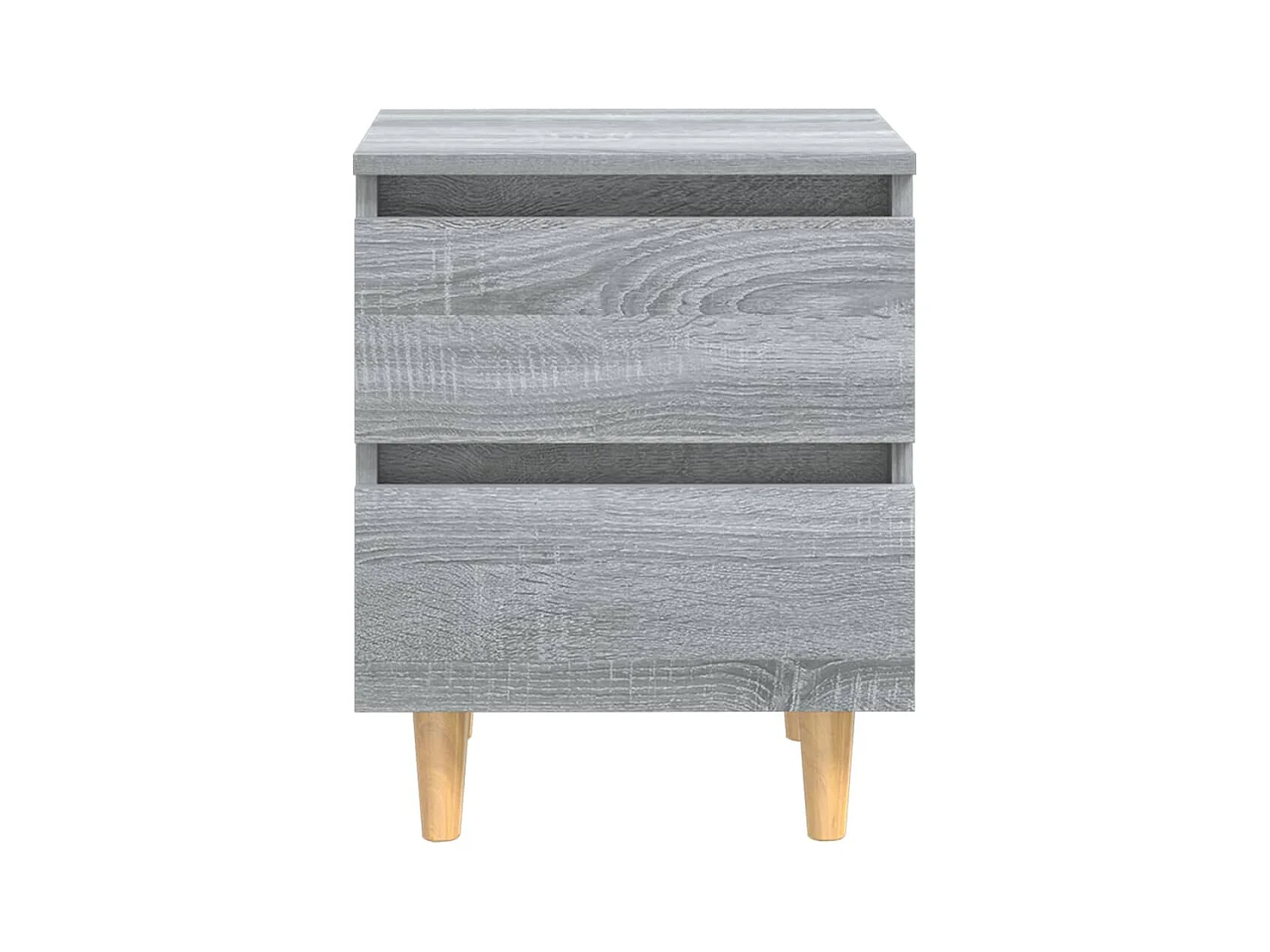 Kutztown  Tables de chevet pieds en bois 2 pcs Sonoma gris 40x35x50 cm