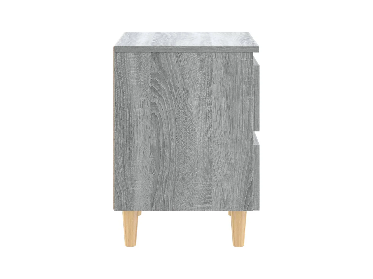 Kutztown  Tables de chevet pieds en bois 2 pcs Sonoma gris 40x35x50 cm