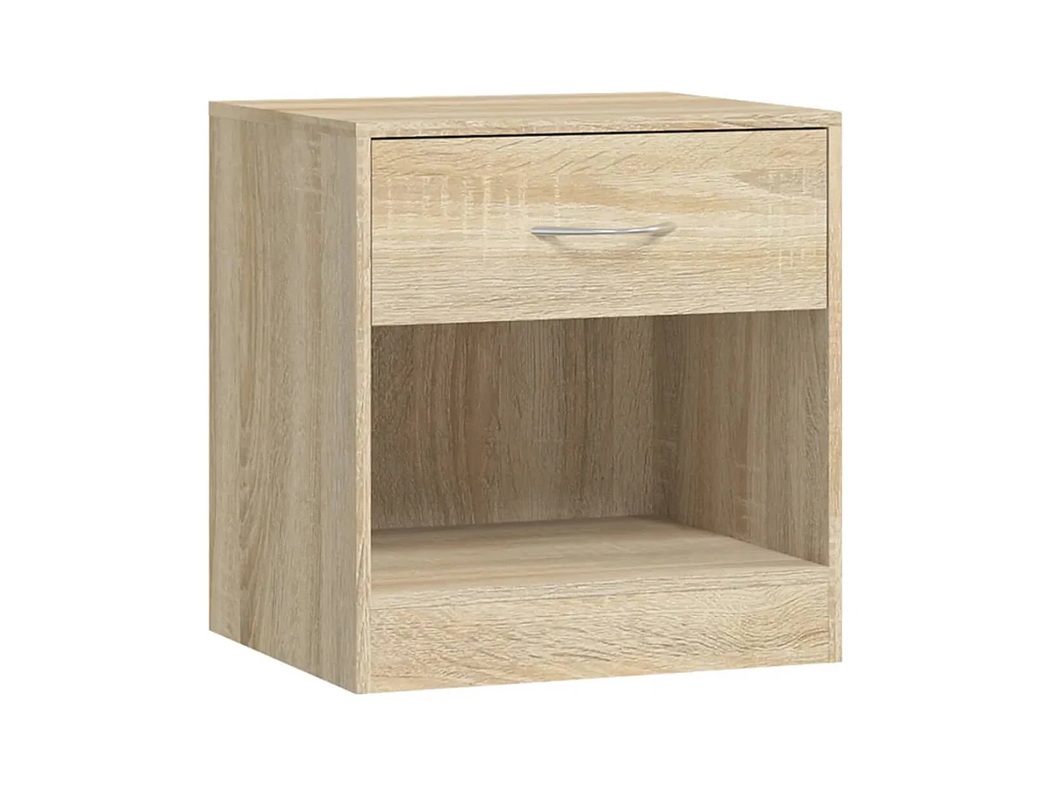 Gralina  Table de chevet 2 pcs avec tiroir Couleur de chêne