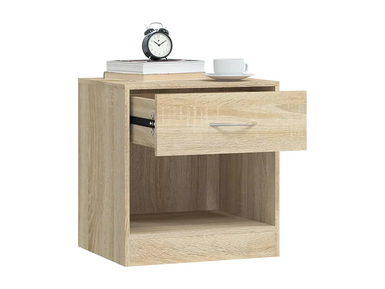 Gralina  Table de chevet 2 pcs avec tiroir Couleur de chêne