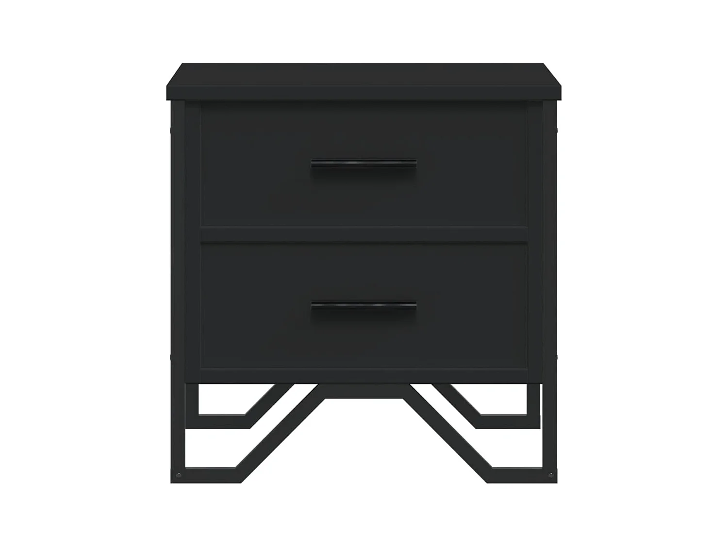 Hanne  Tables de chevet 2 pcs noir 40x41x40 cm bois d'ingénierie