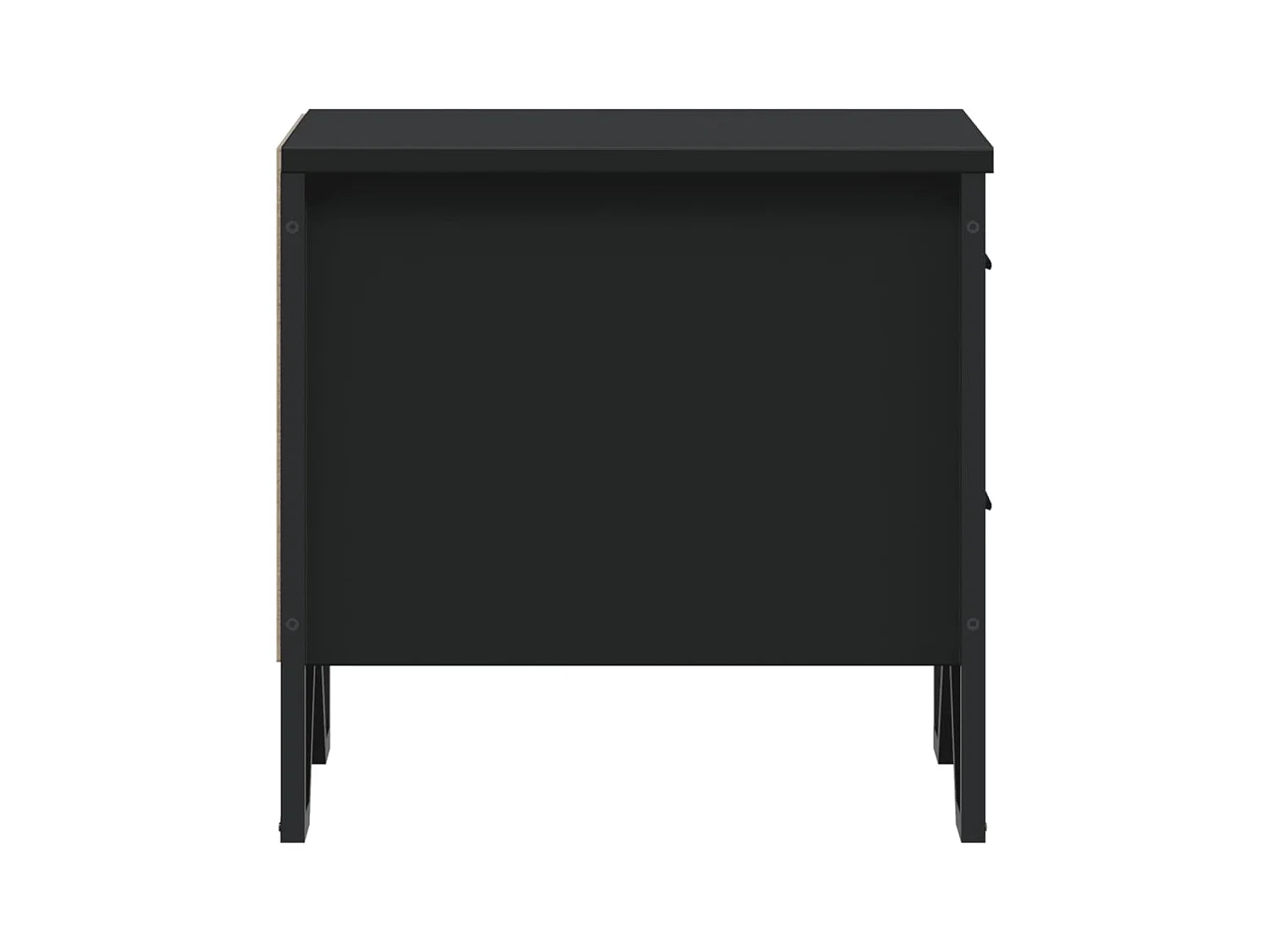 Hanne  Tables de chevet 2 pcs noir 40x41x40 cm bois d'ingénierie