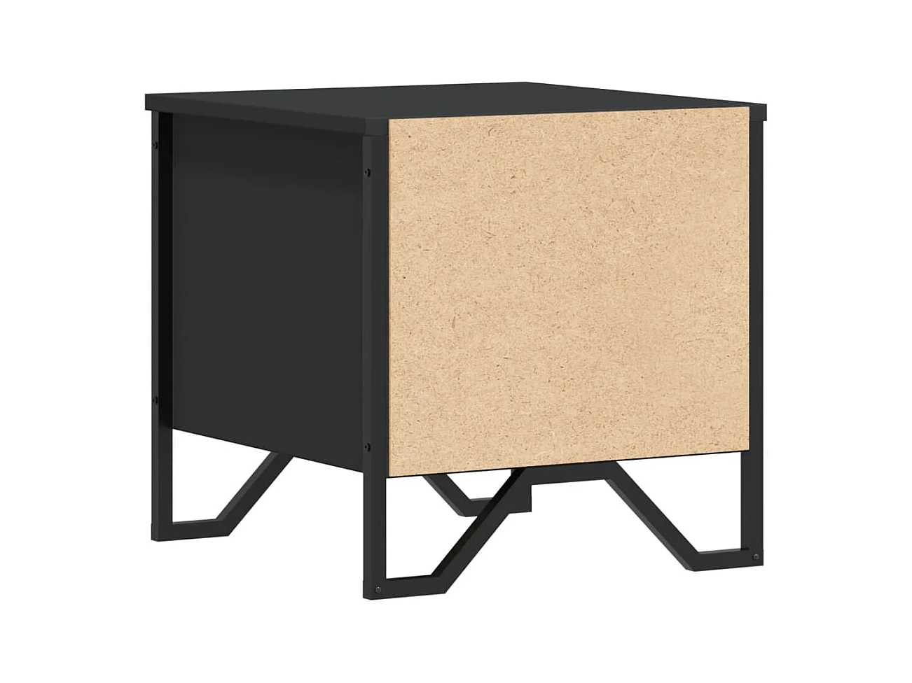 Hanne  Tables de chevet 2 pcs noir 40x41x40 cm bois d'ingénierie