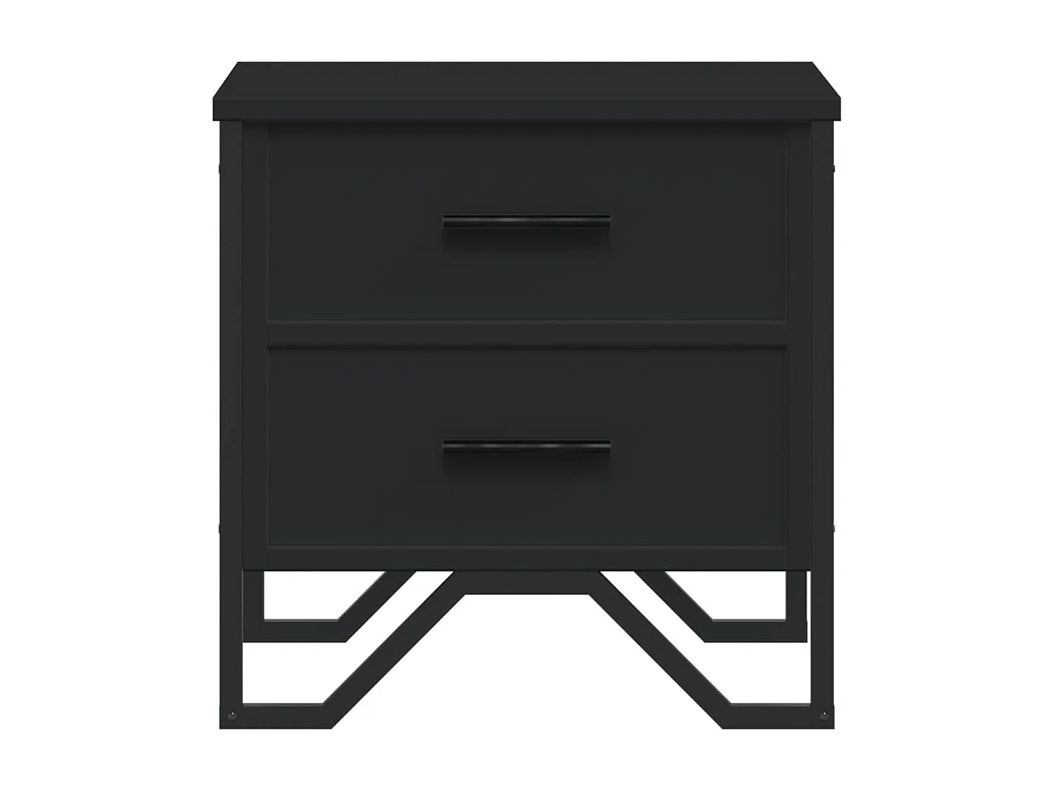 Hanne  Tables de chevet 2 pcs noir 40x41x40 cm bois d'ingénierie