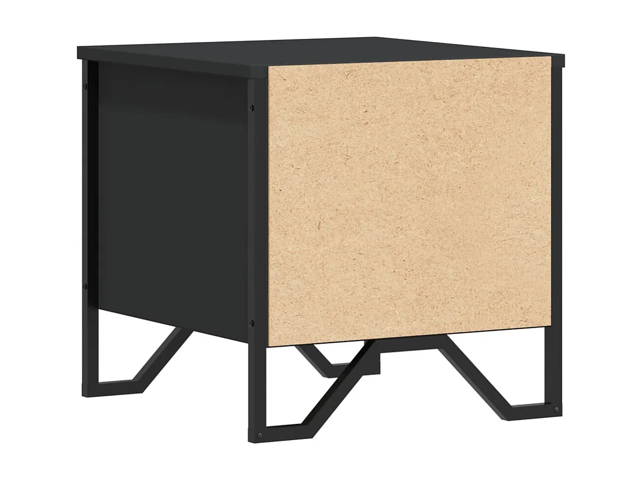 Hanne  Tables de chevet 2 pcs noir 40x41x40 cm bois d'ingénierie