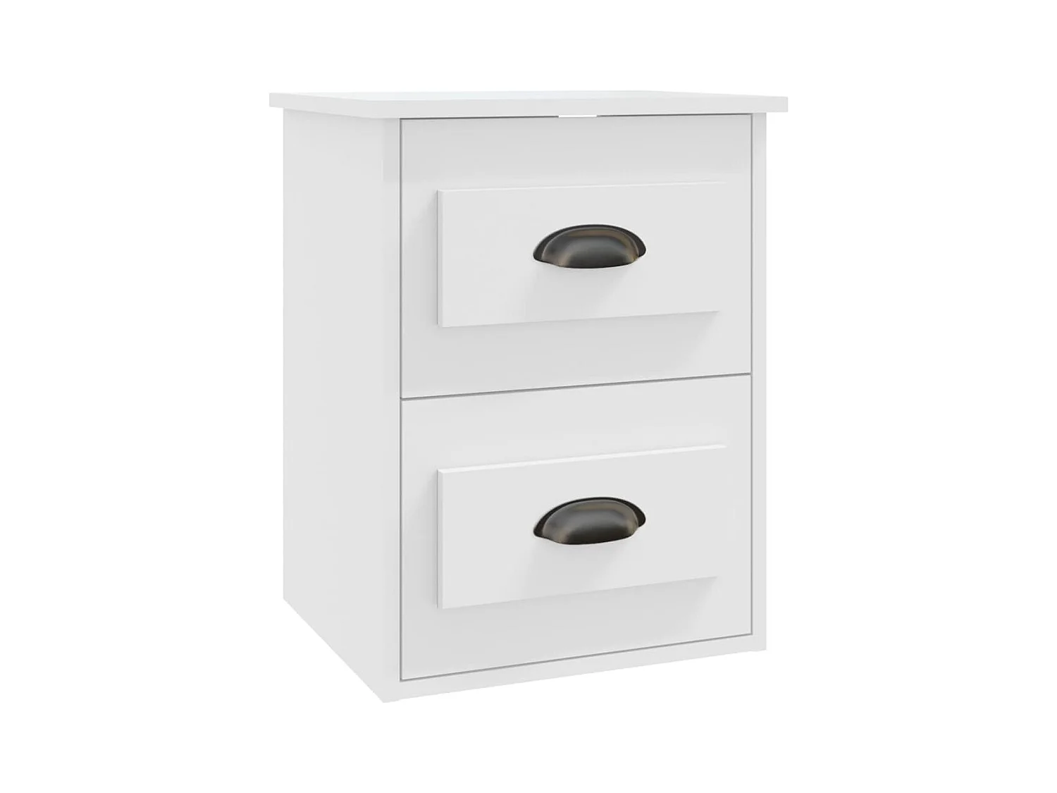 Inez  Table de chevet murale blanc 41,5x36x53 cm