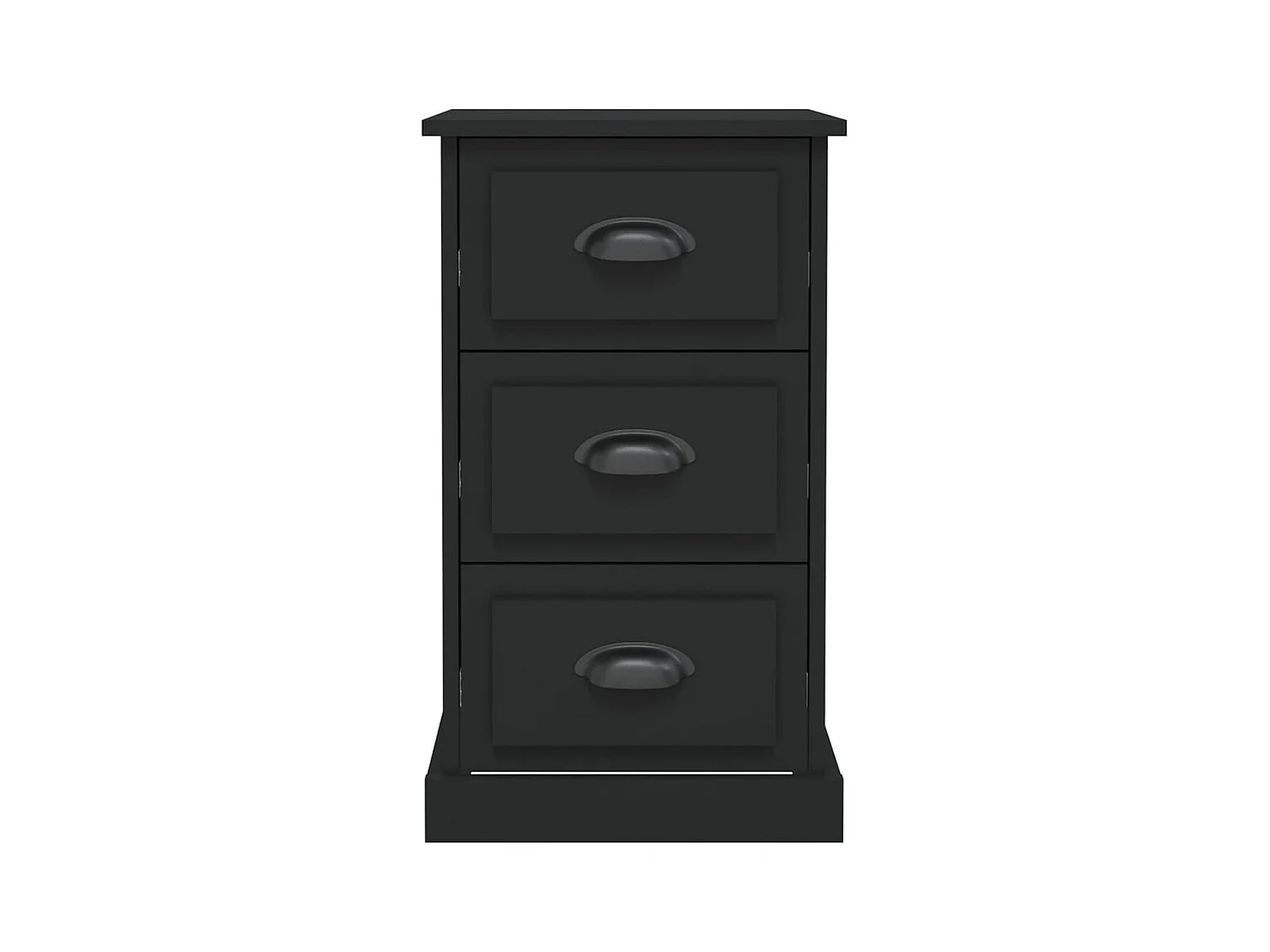 Inge  Table de chevet noir 39x39x67 cm bois d’ingénierie