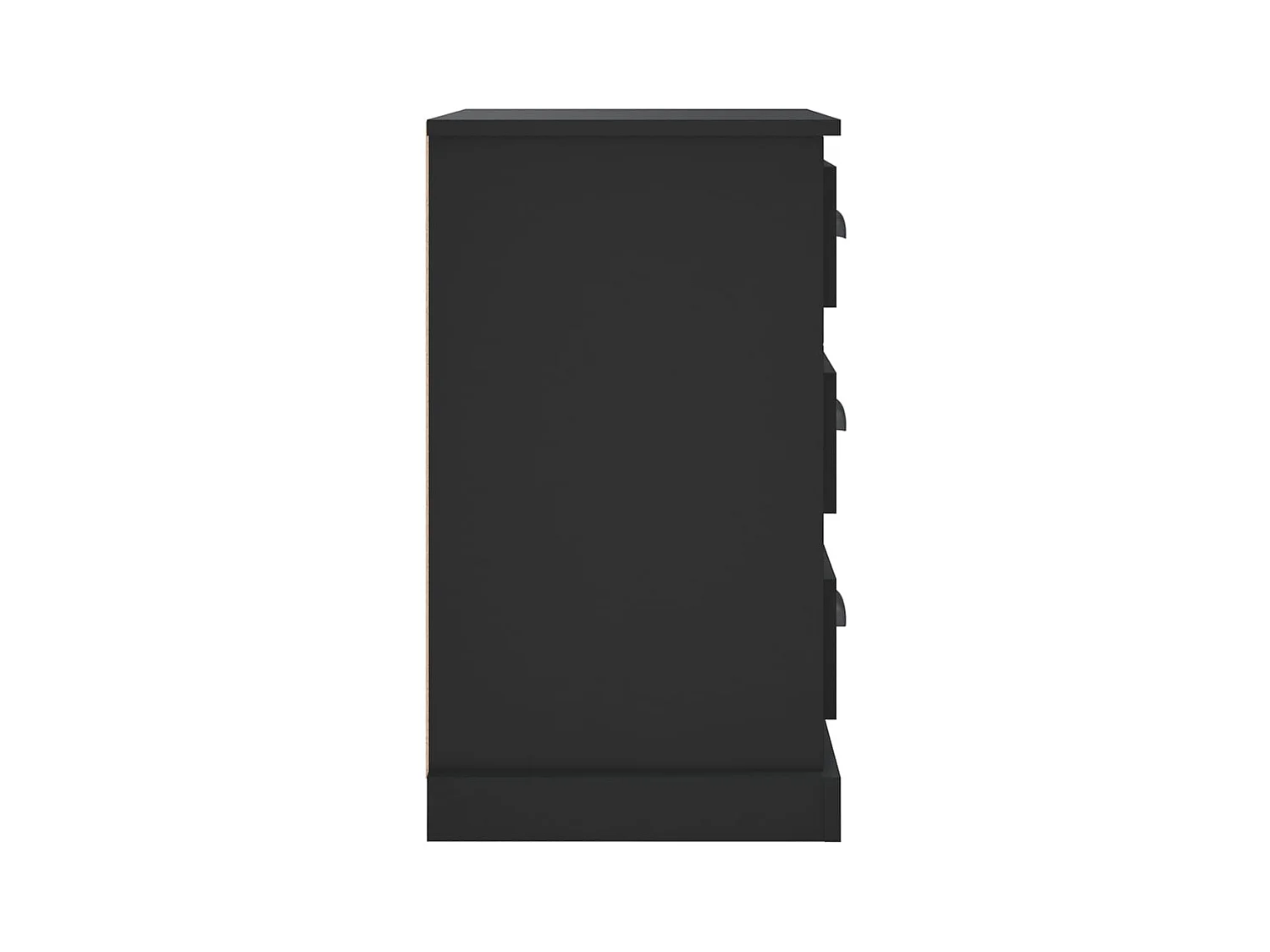 Inge  Table de chevet noir 39x39x67 cm bois d’ingénierie