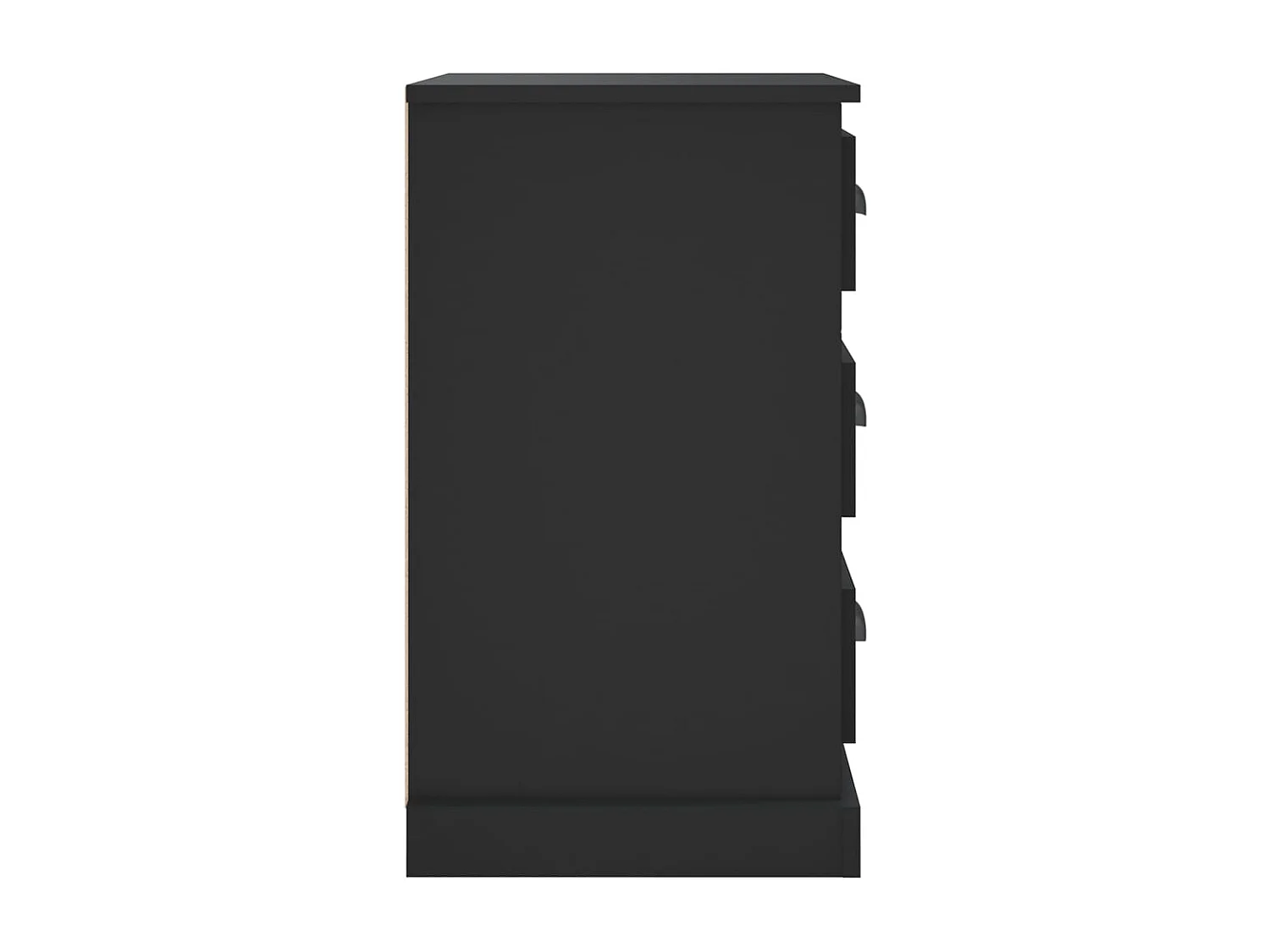 Inge  Table de chevet noir 39x39x67 cm bois d’ingénierie