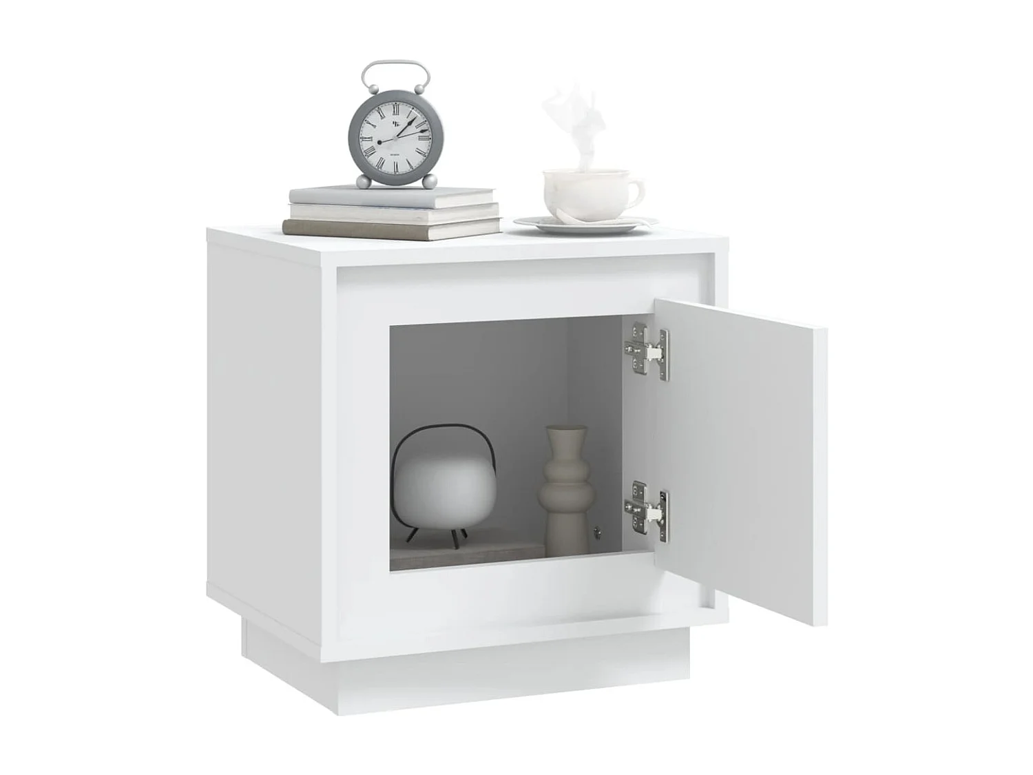 Jordy  Table de chevet blanc 44x35x45 cm bois d’ingénierie