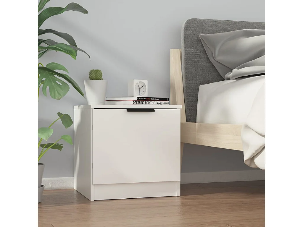 Pekela  Tables de chevet 2 pcs Blanc 40x39x40 cm