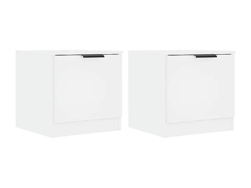 Pekela  Nachtkastjes 2 st 40x39x40 cm wit
